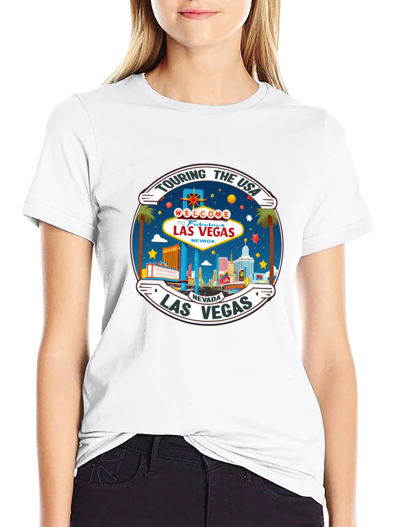 Las Vegas Nevada USA Vacation Souvenir Black T-Shirt