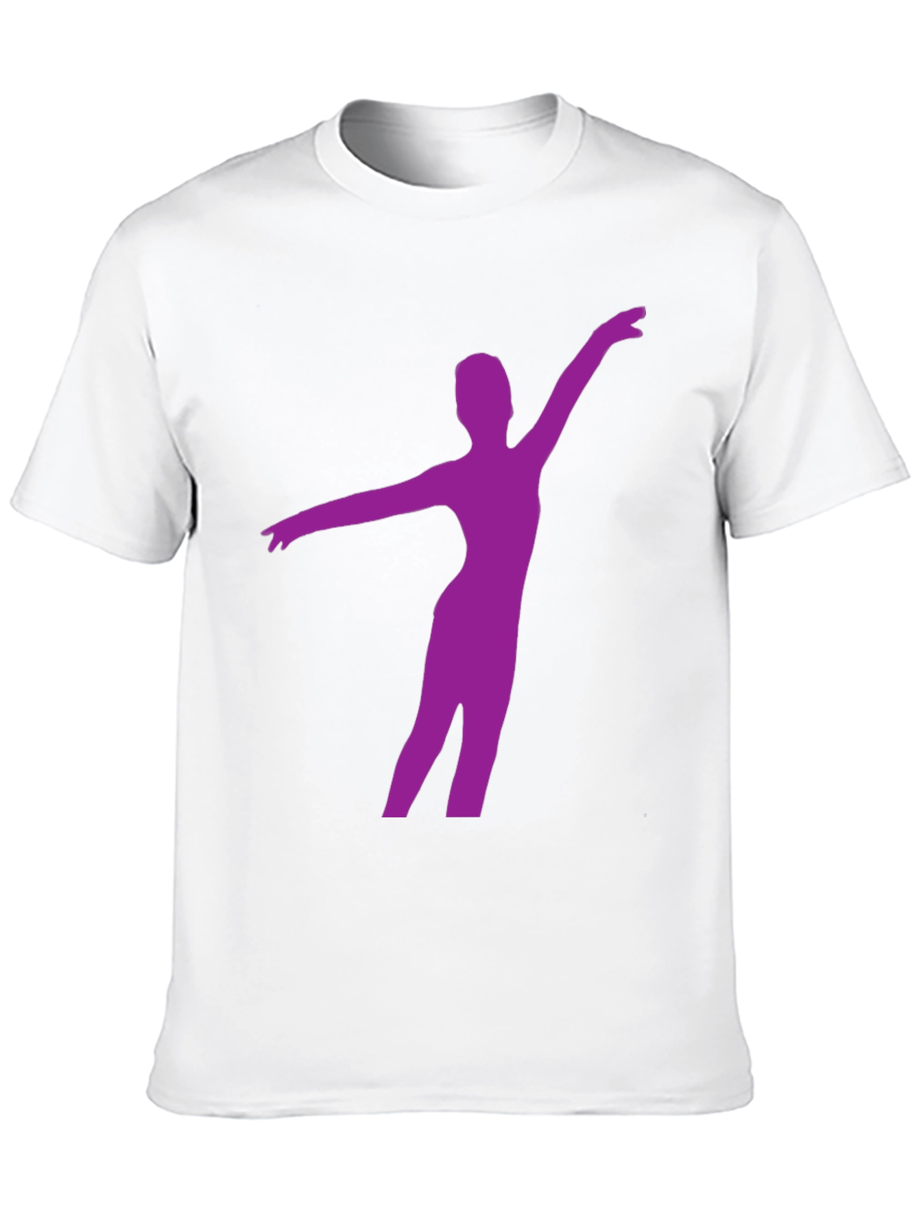 Ballerina Silhouette Tee - Black Cotton Graphic T-Shirt