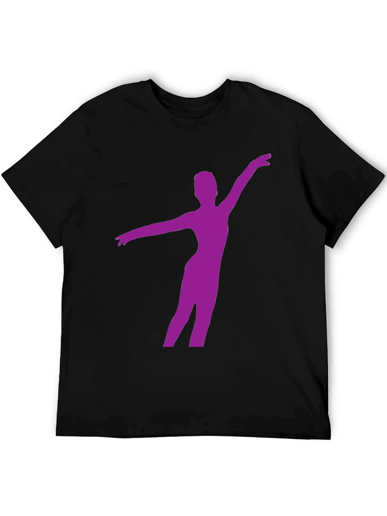 Ballerina Silhouette Tee - Black Cotton Graphic T-Shirt
