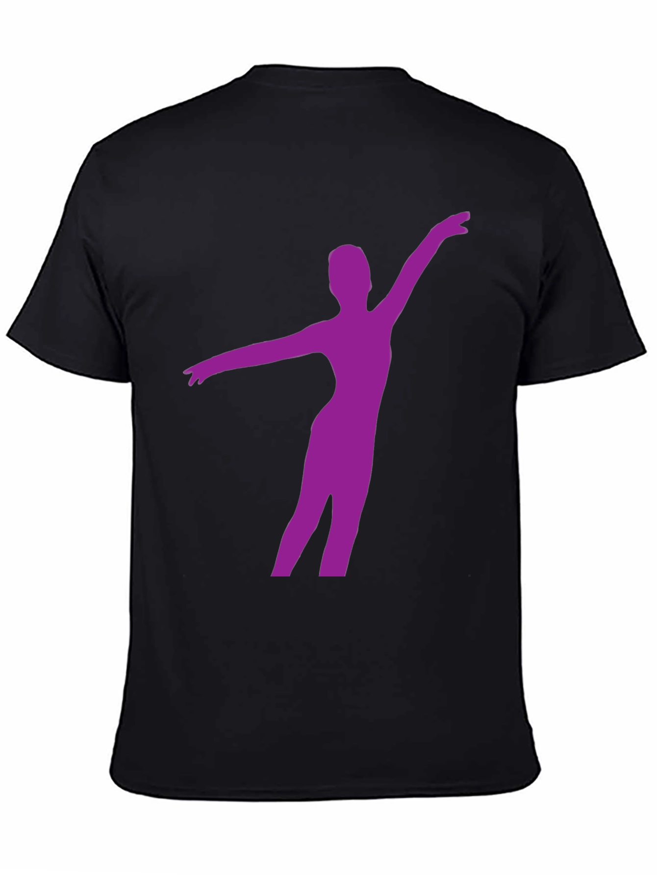 Ballerina Silhouette Tee - Black Cotton Graphic T-Shirt