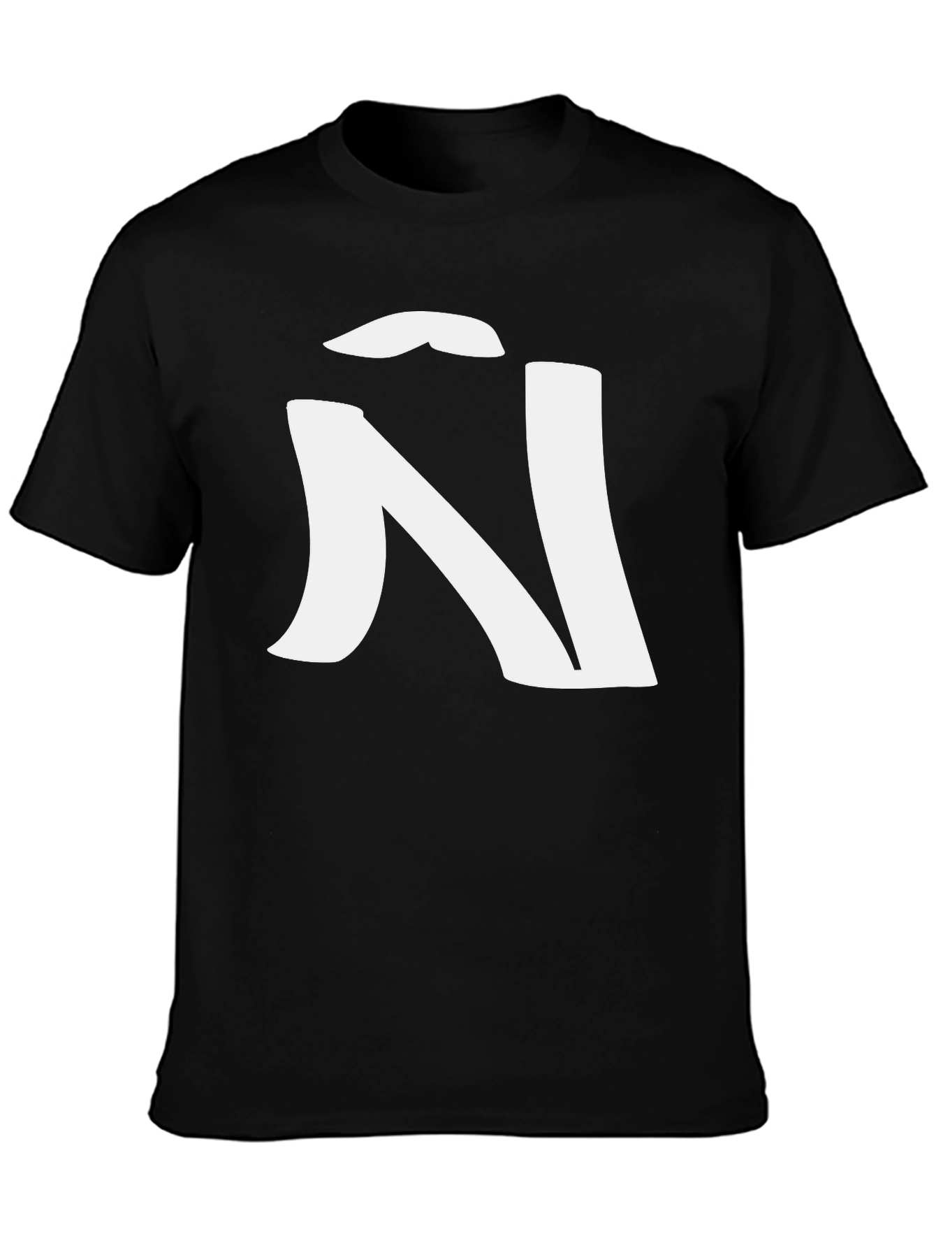 Black T-Shirt with White Ñ Design