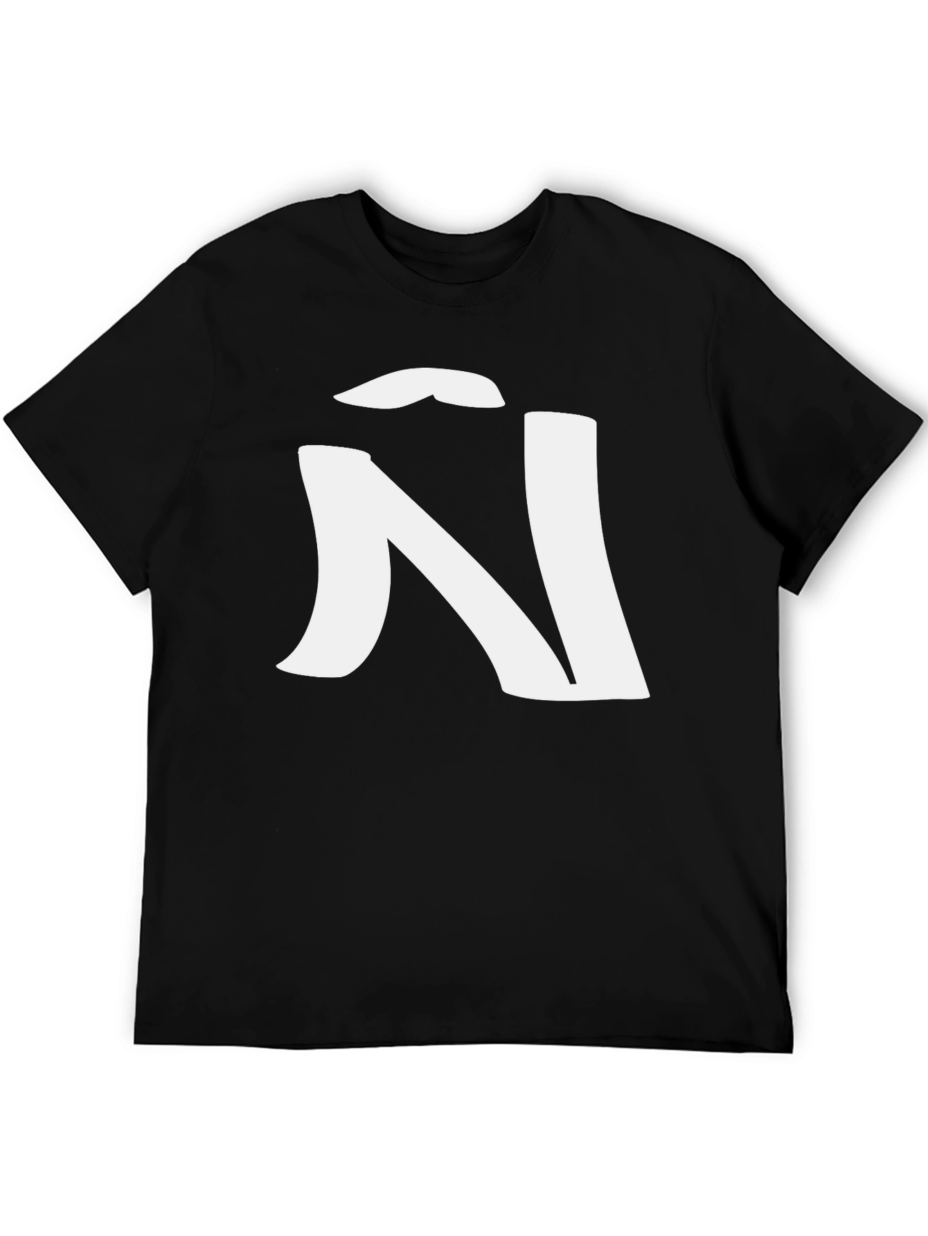 Black T-Shirt with White Ñ Design