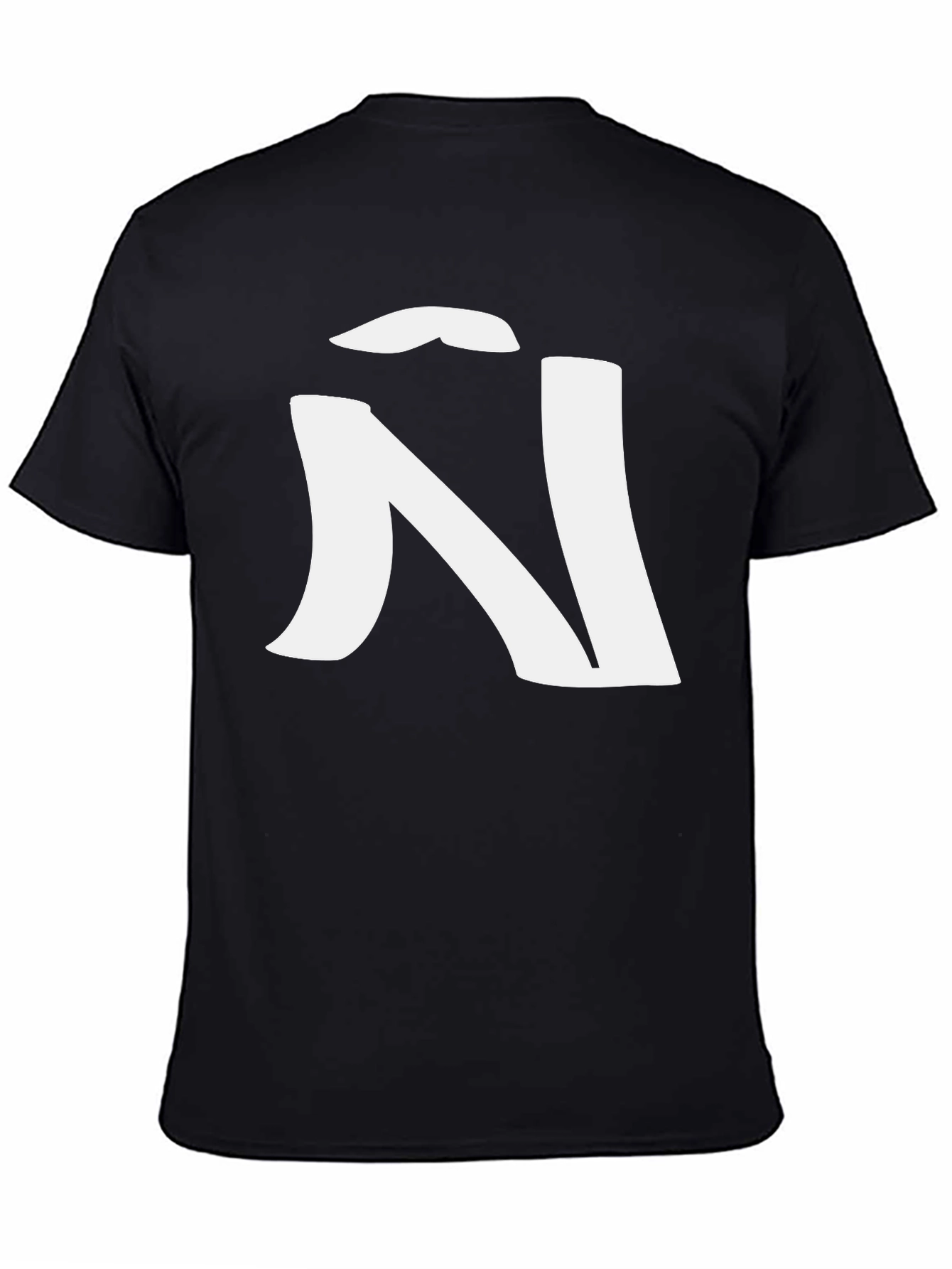 Black T-Shirt with White Ñ Design