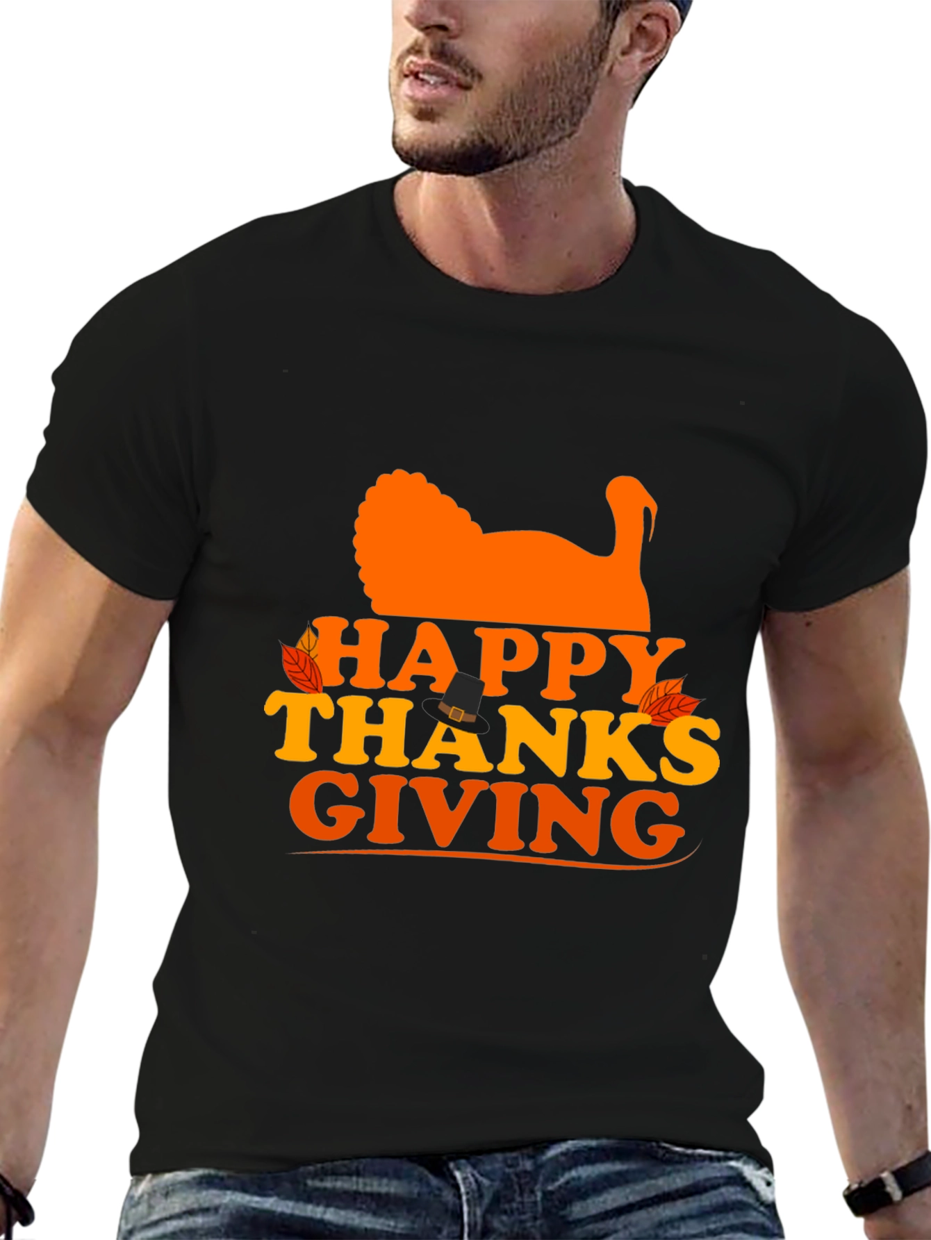 Happy Thanksgiving Turkey Graphic Tee