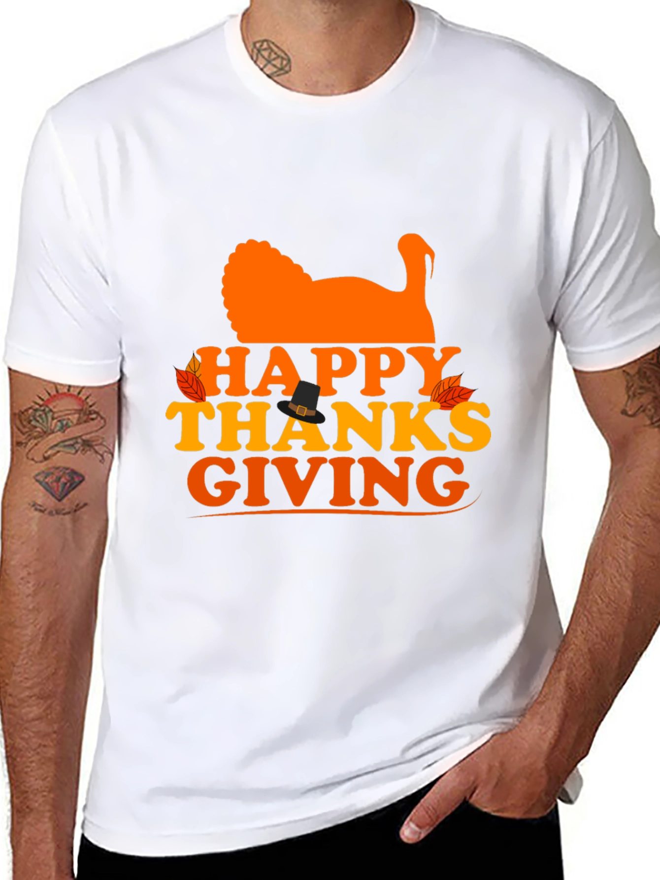 Happy Thanksgiving Turkey Graphic Tee