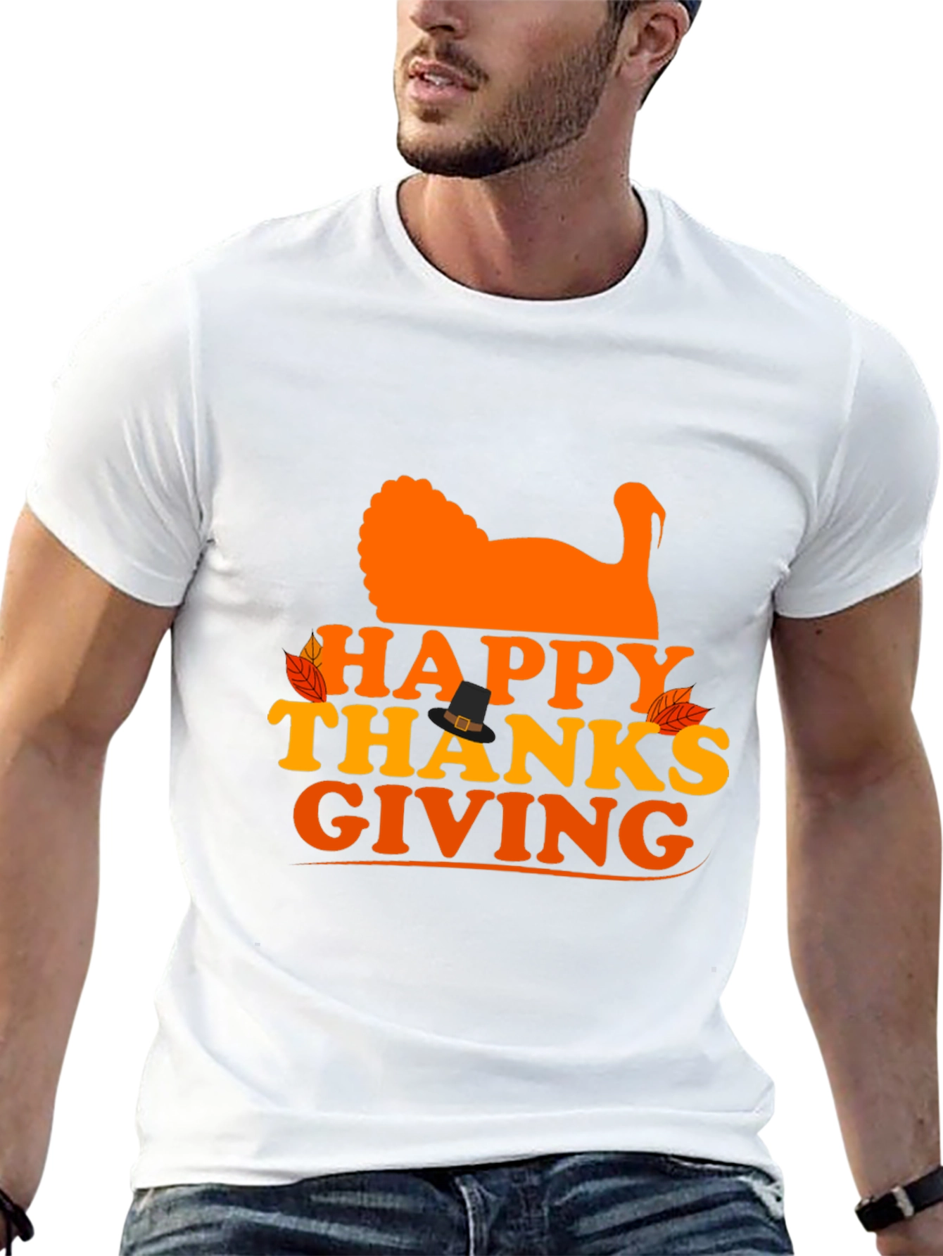 Happy Thanksgiving Turkey Graphic Tee