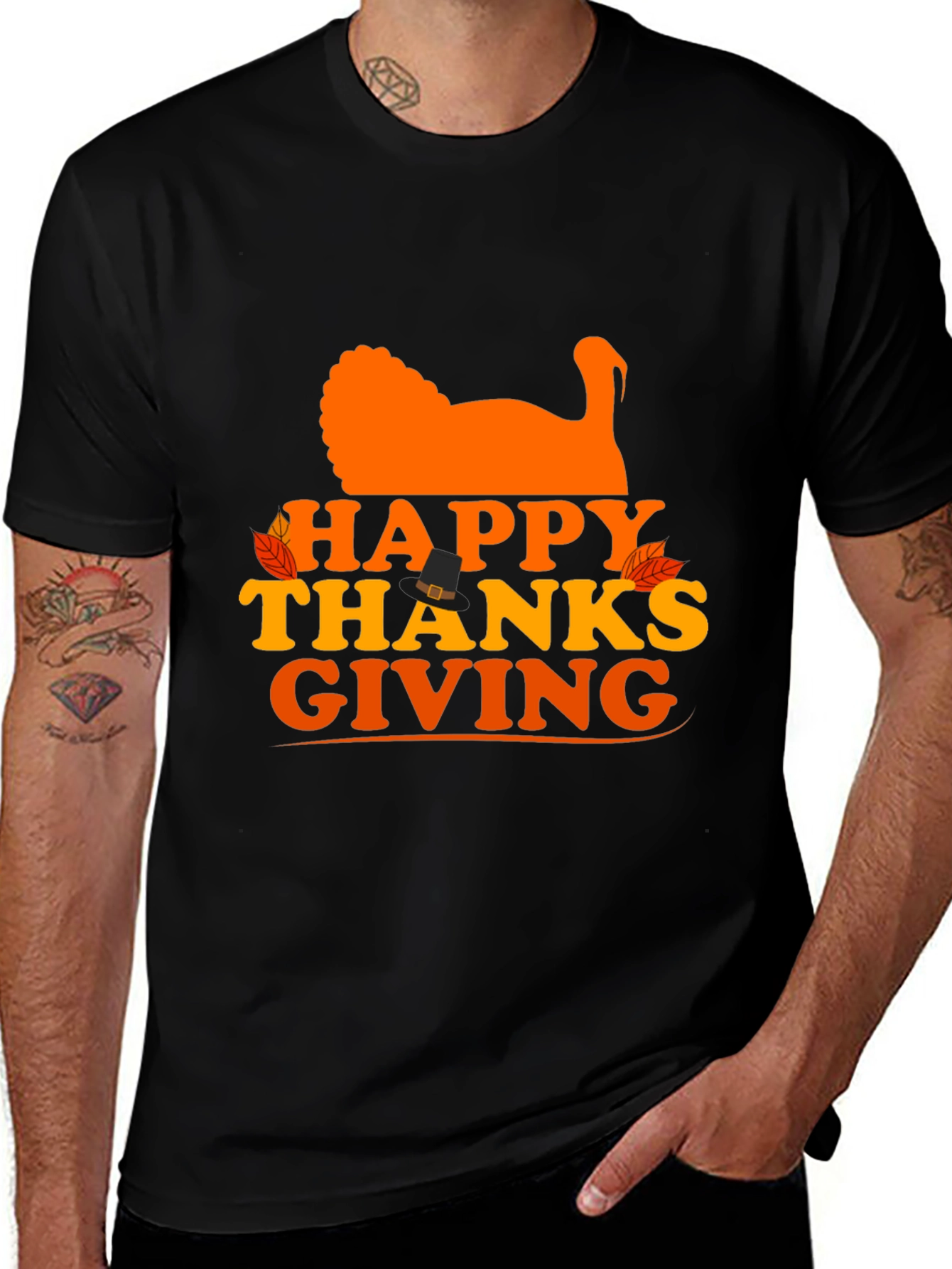 Happy Thanksgiving Turkey Graphic Tee