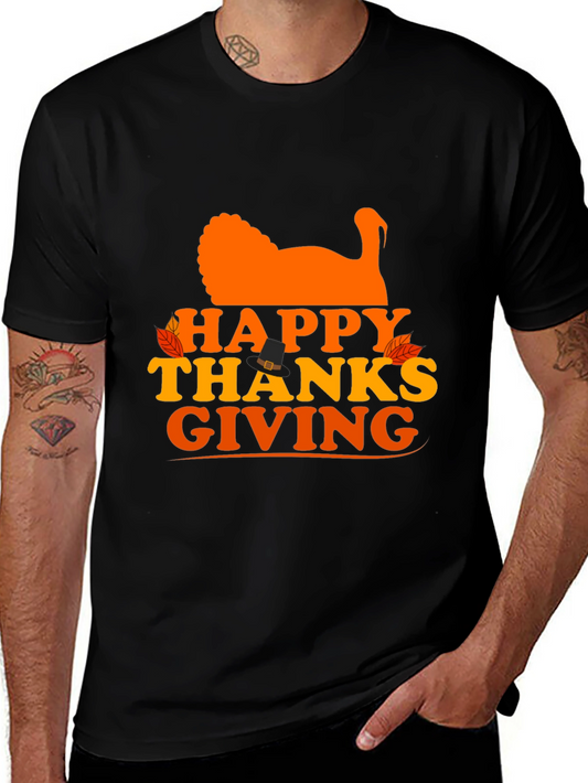 Happy Thanksgiving Turkey Graphic Tee