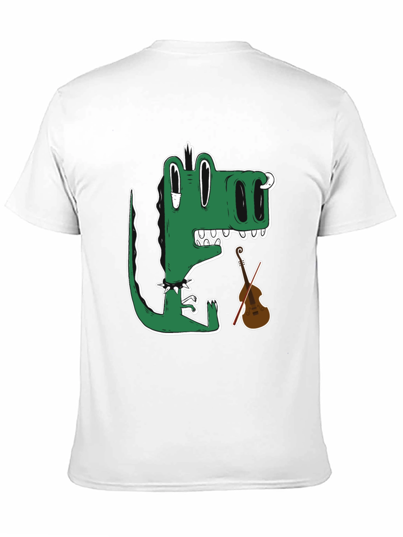 Gator Musician T-Shirt - Cartoon Crocodile Plays Violin