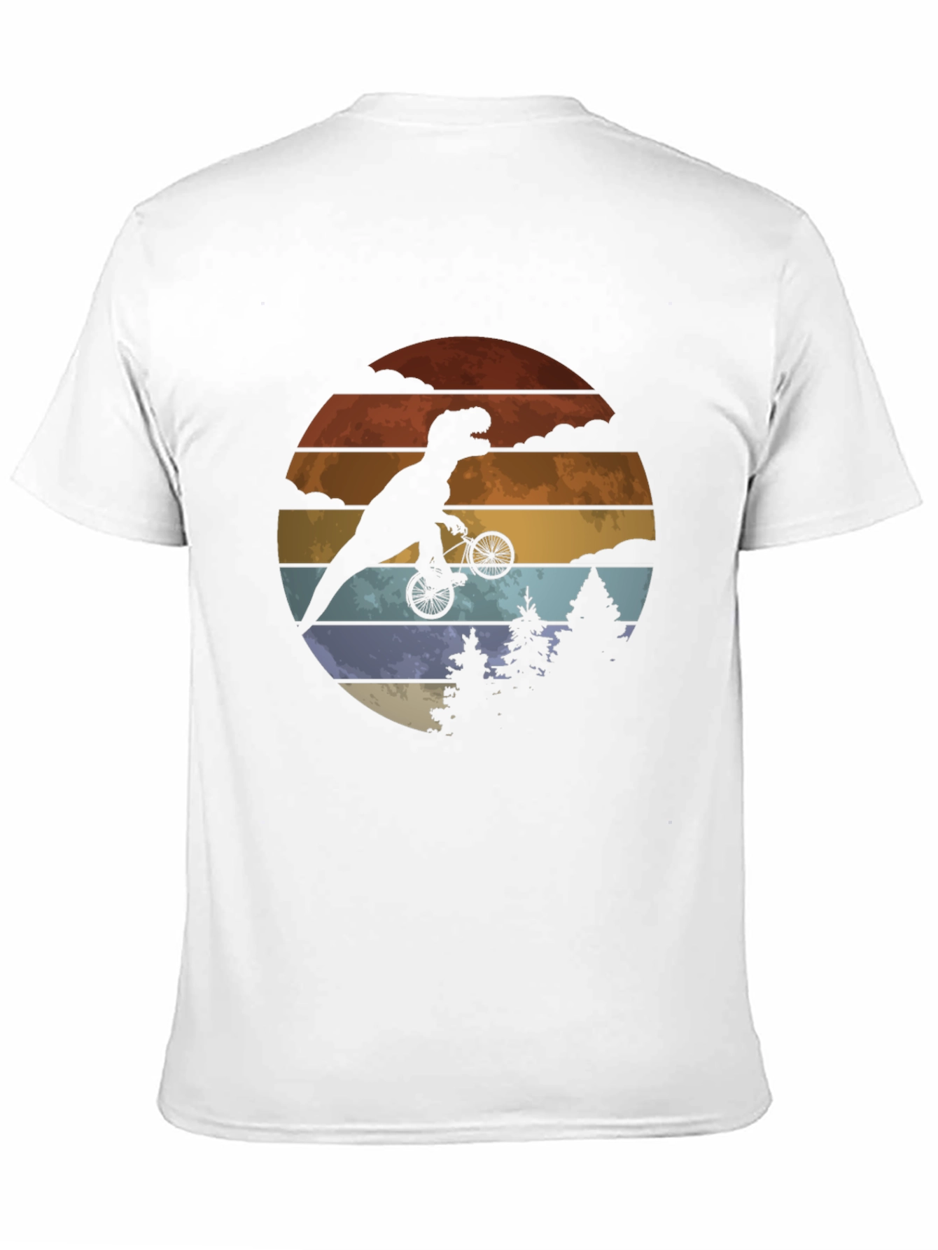 T-Rex Riding Bike Graphic Tee - Retro Style