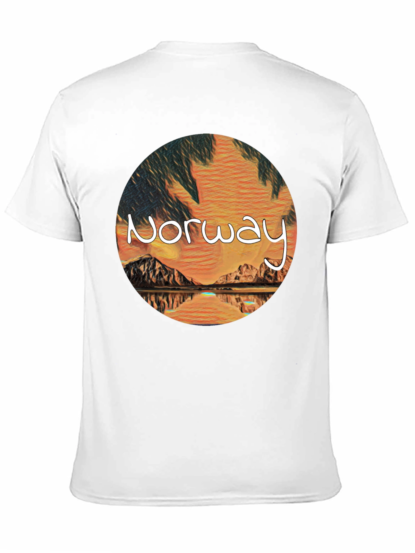 Norway Landscape Graphic Tee - Artistic Design