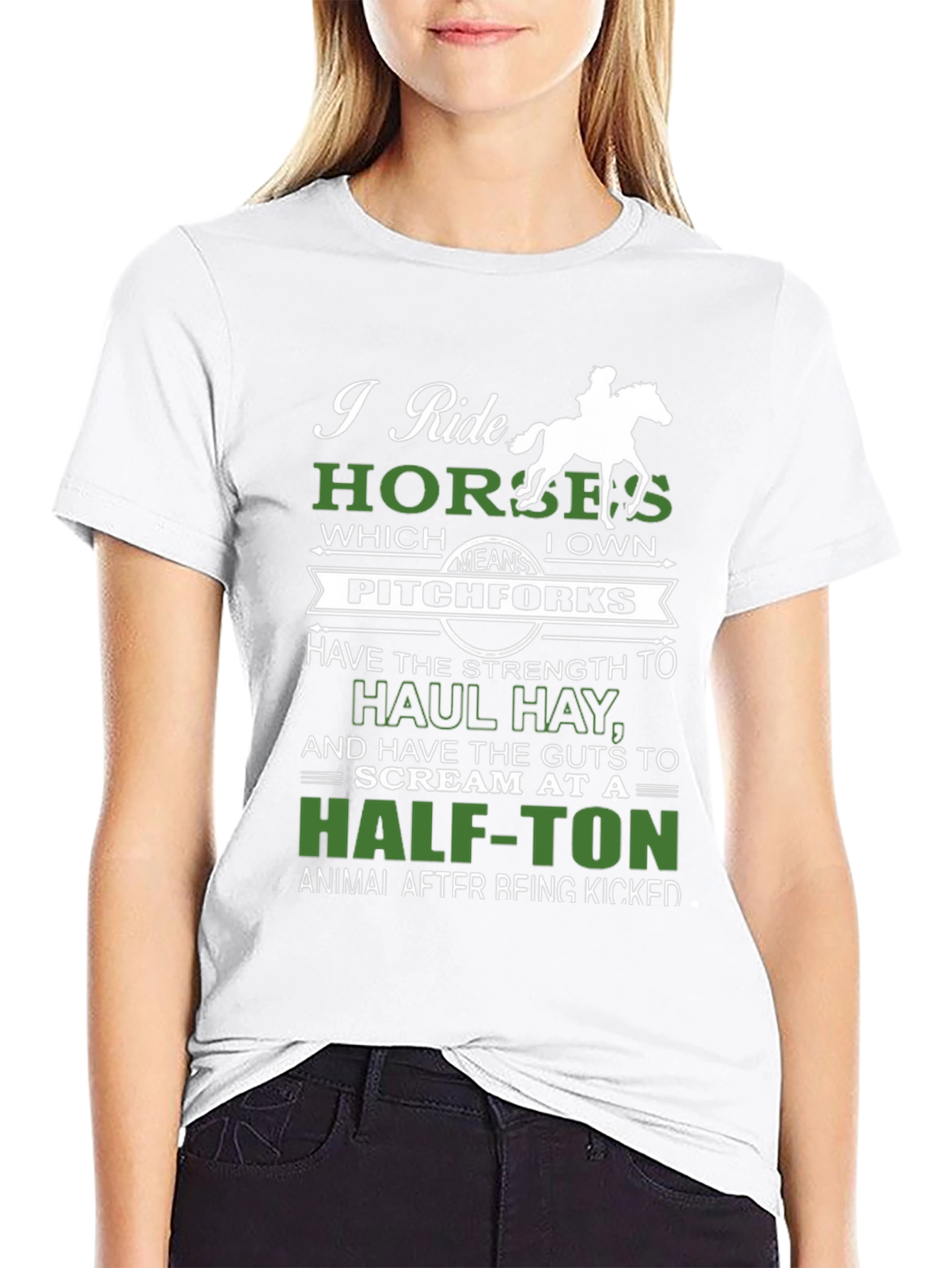 I Ride Horses Funny Graphic Tee