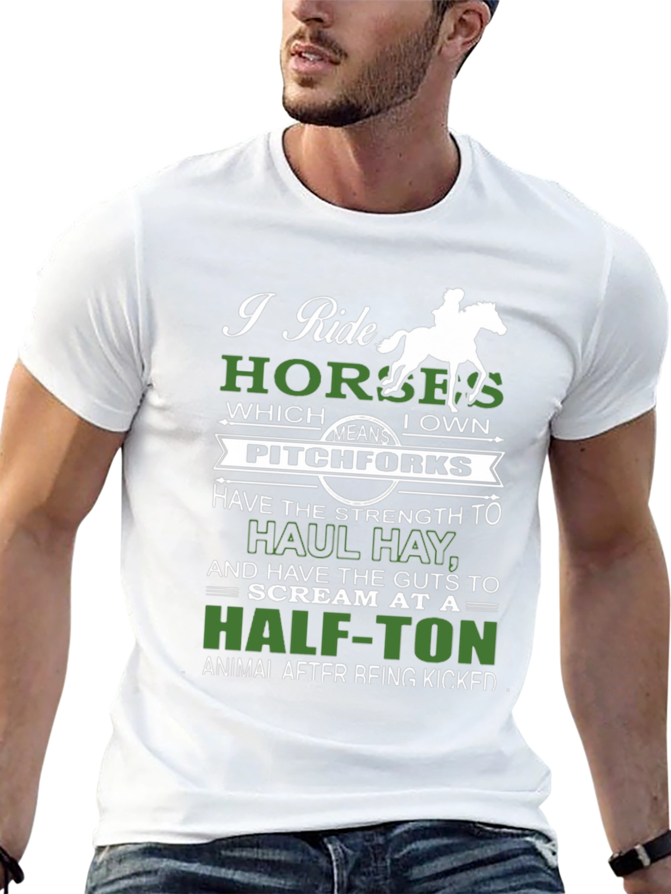 I Ride Horses Funny Graphic Tee