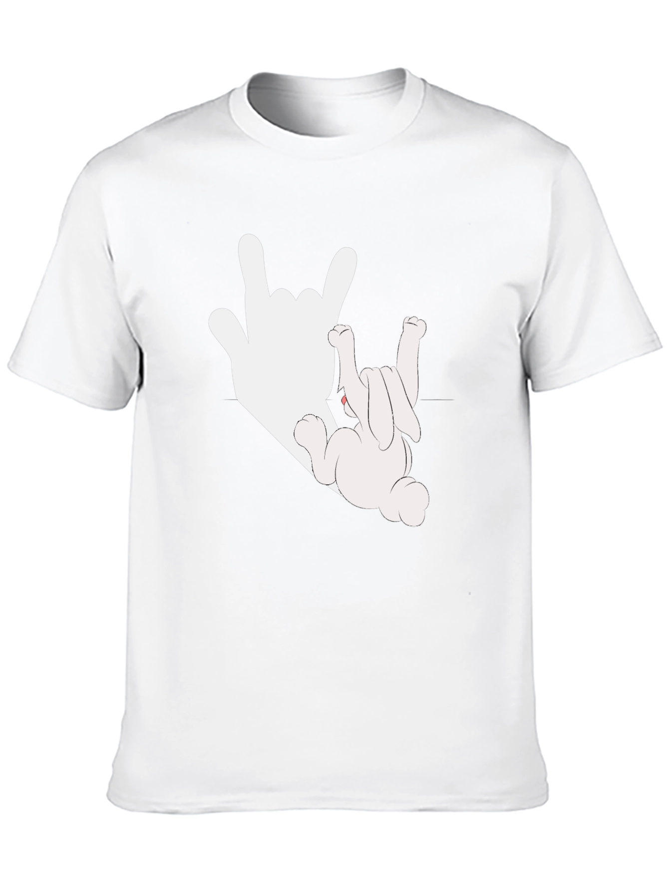 Rock On Bunny Graphic Tee - Black Cotton T-Shirt