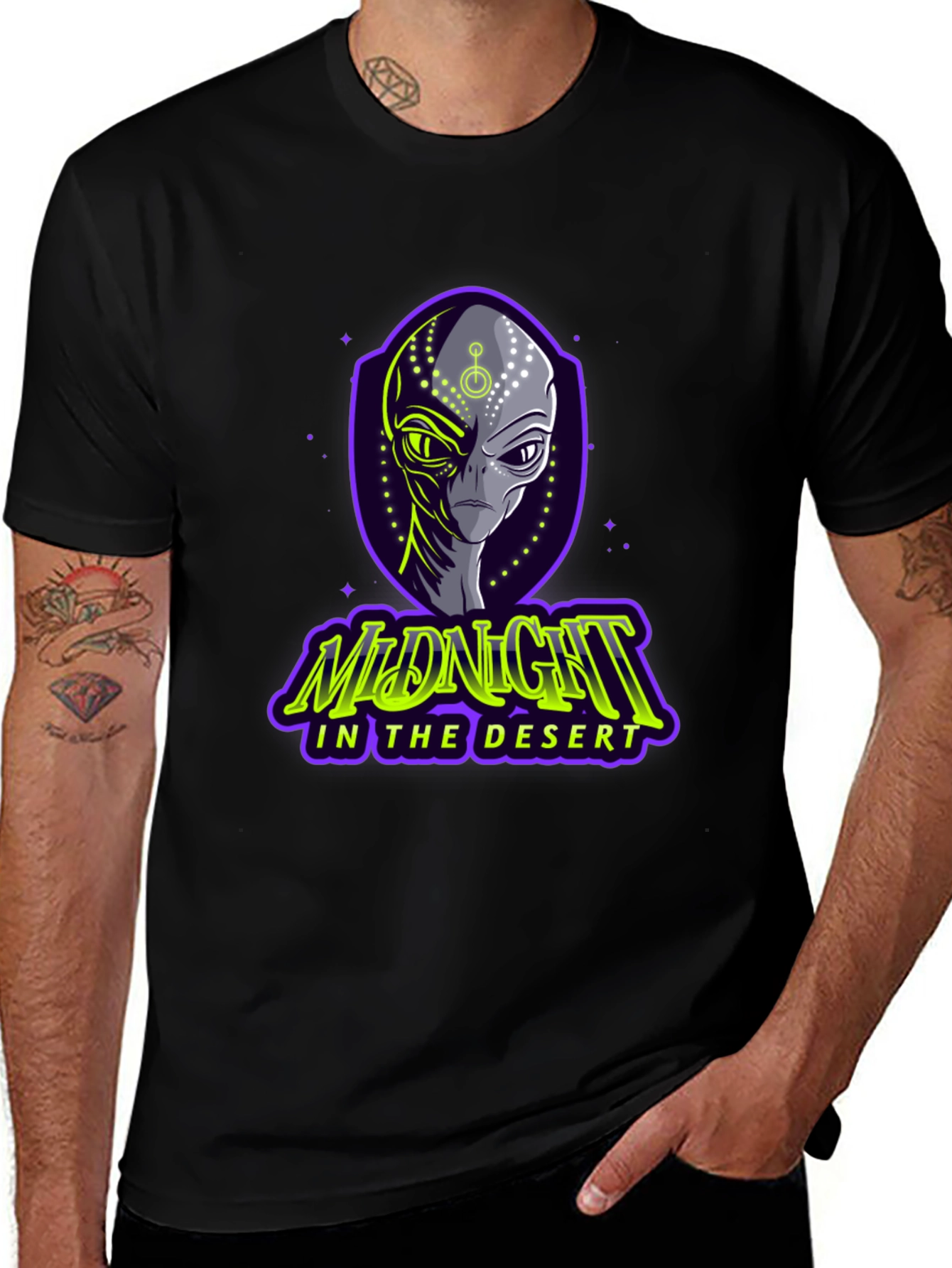 Midnight in the Desert Alien Graphic Tee