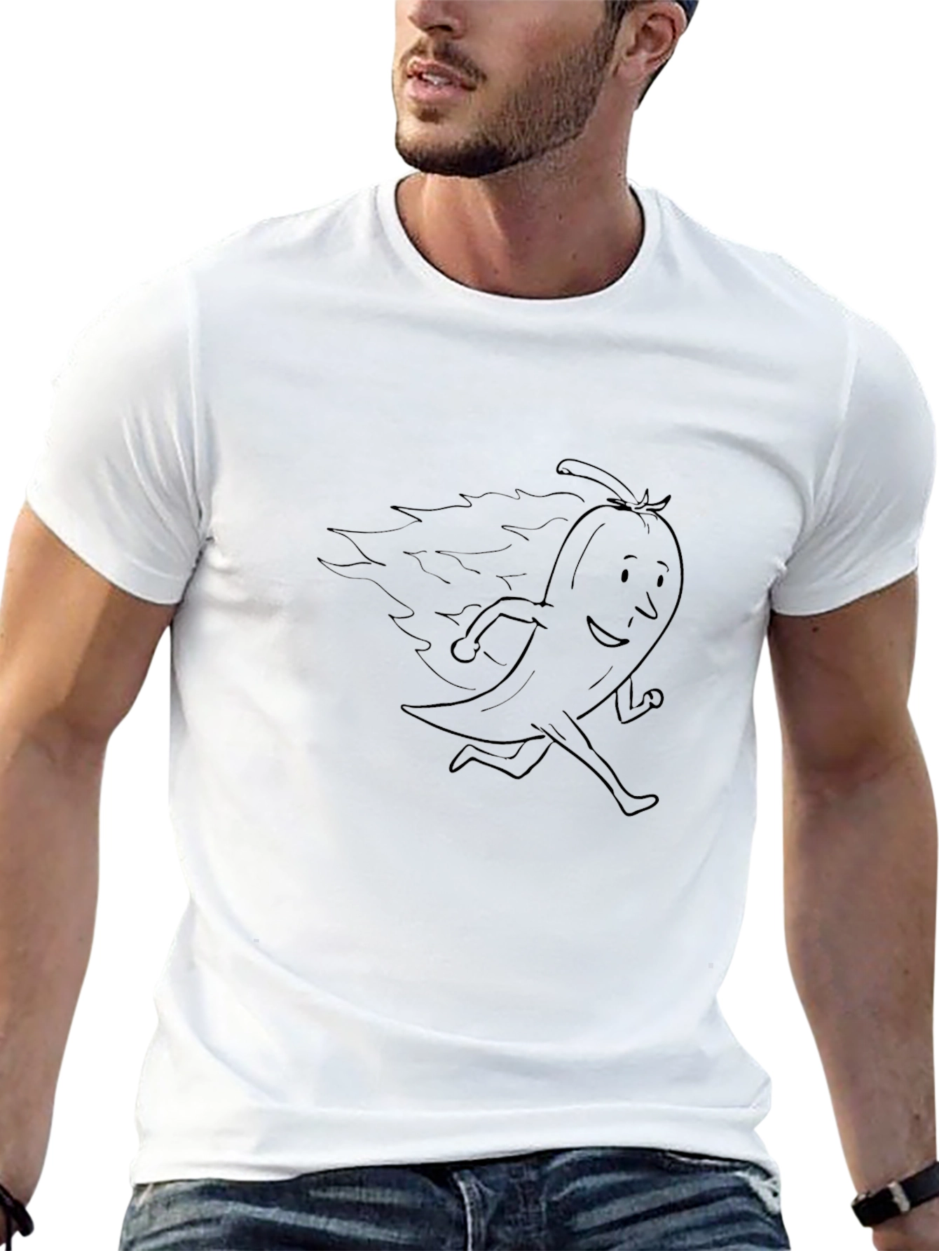 Spicy Pepper Running Black T-Shirt