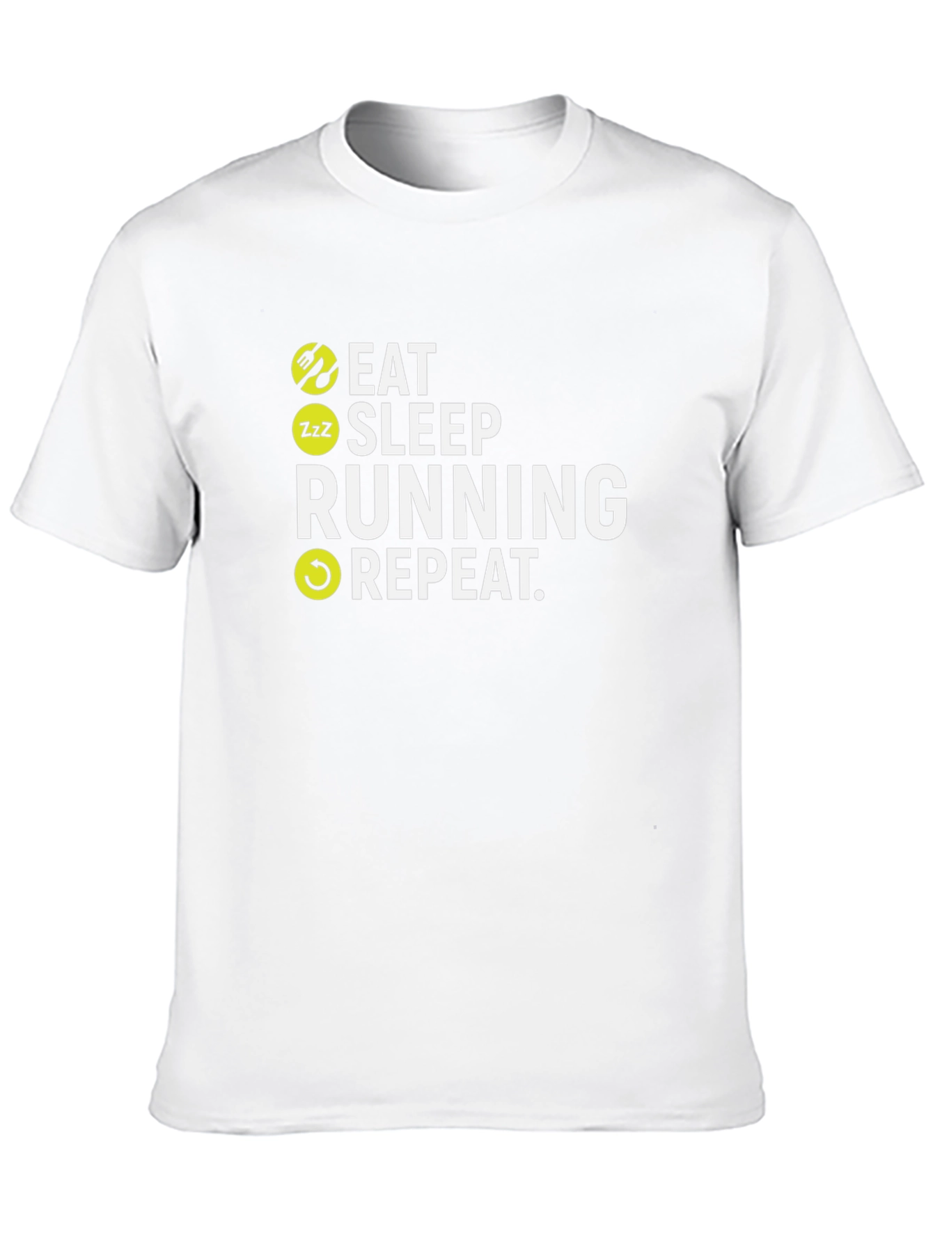 Eat Sleep Running Repeat Black T-Shirt