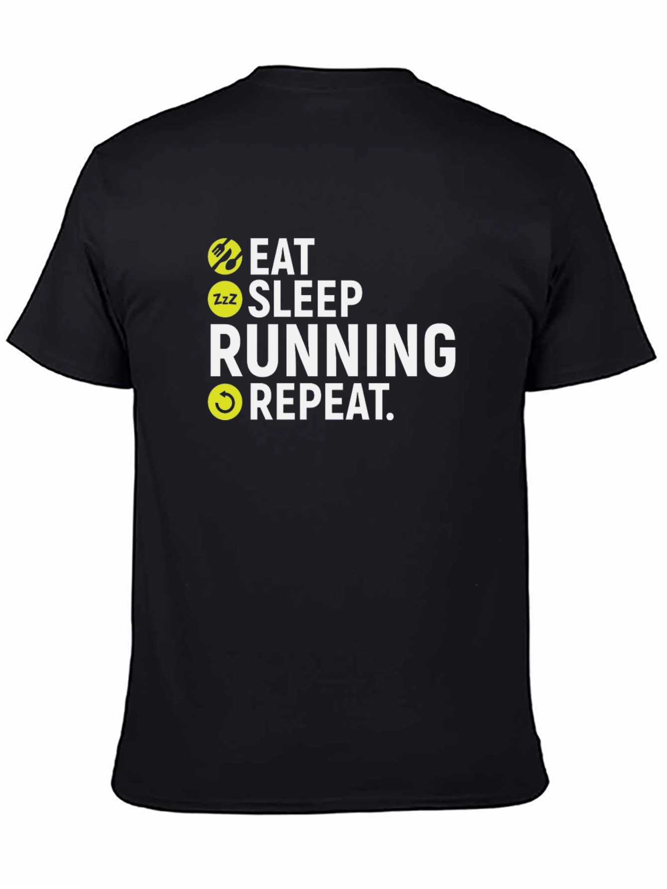 Eat Sleep Running Repeat Black T-Shirt