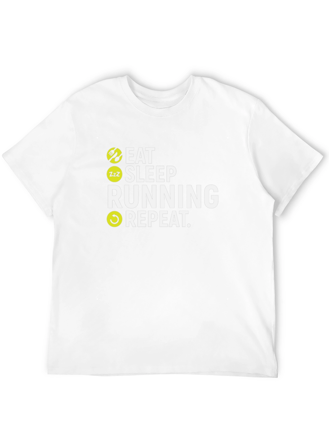 Eat Sleep Running Repeat Black T-Shirt
