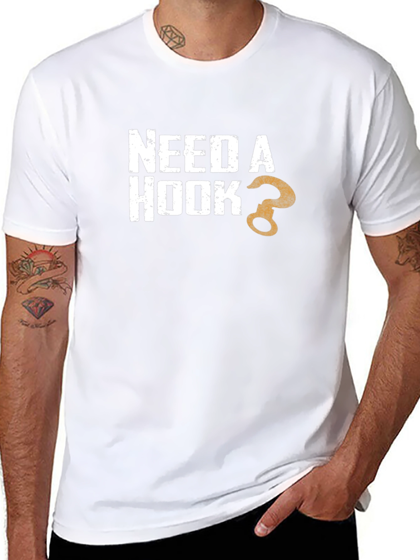Need A Hook? Novelty Graphic T-Shirt
