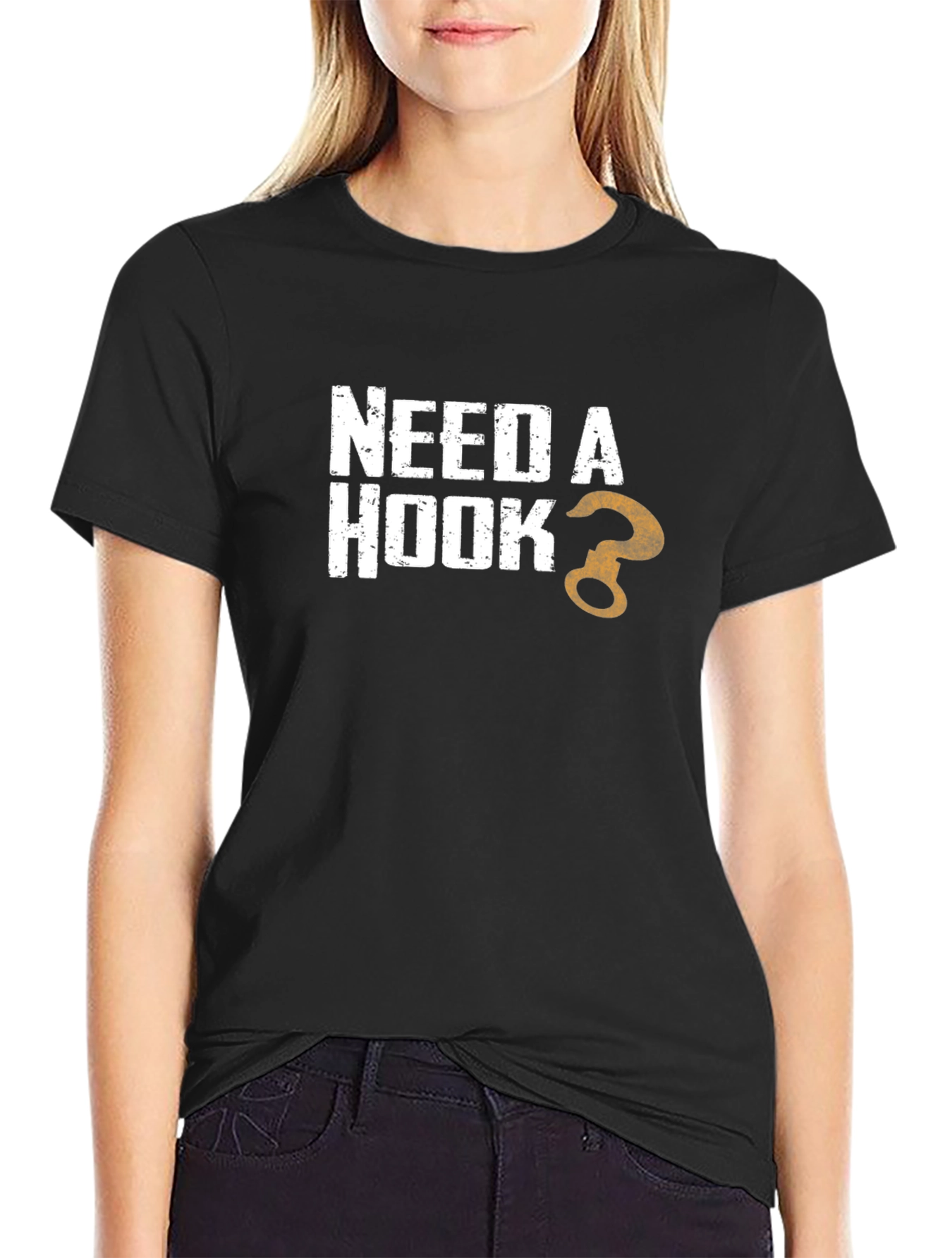 Need A Hook? Novelty Graphic T-Shirt