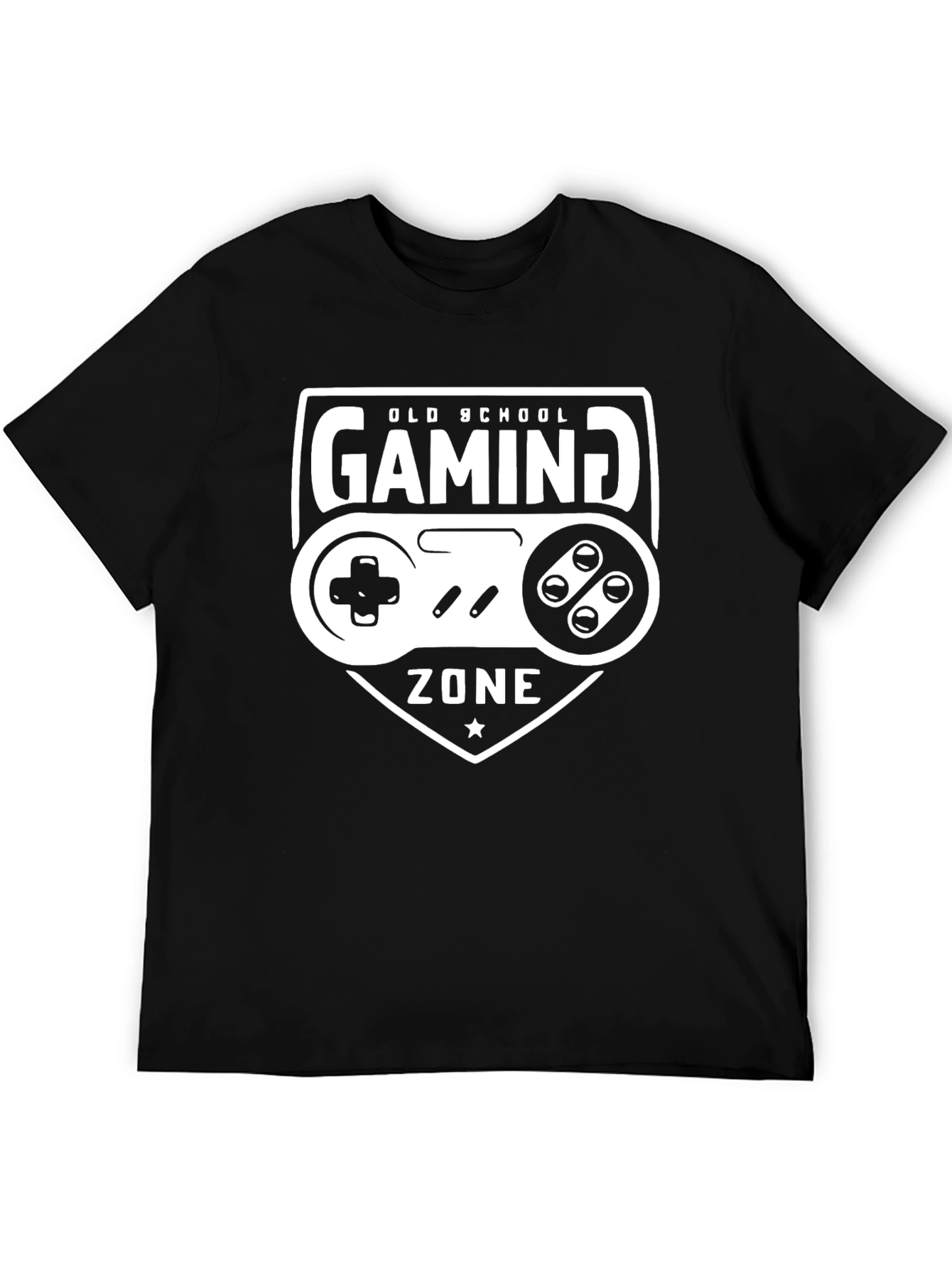 Old School Gaming Zone Black T-Shirt