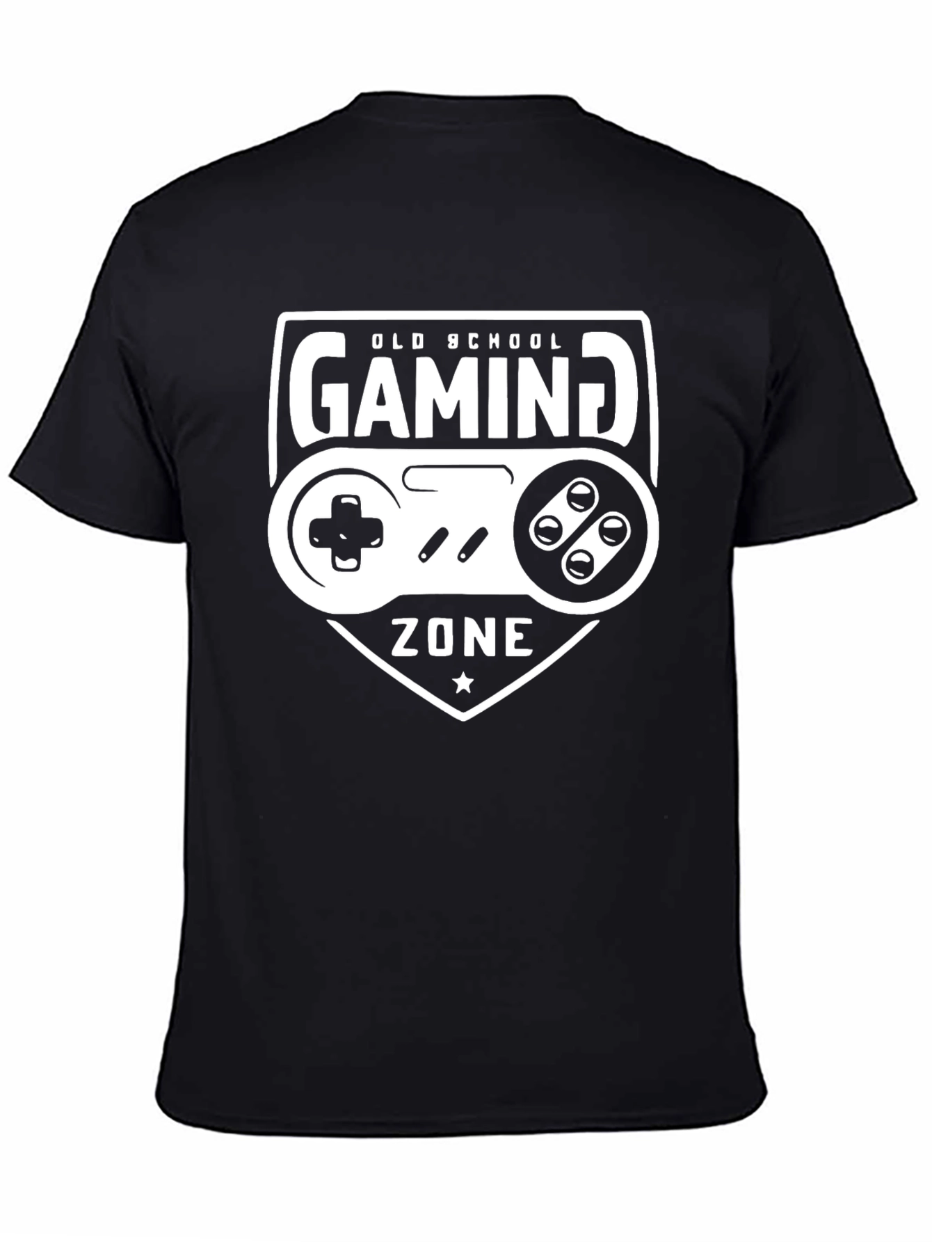 Old School Gaming Zone Black T-Shirt