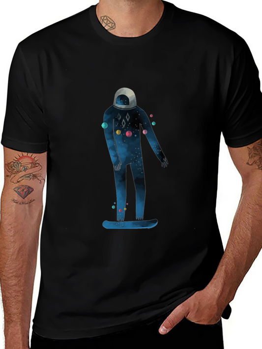 Astronaut Skateboarder Graphic Tee