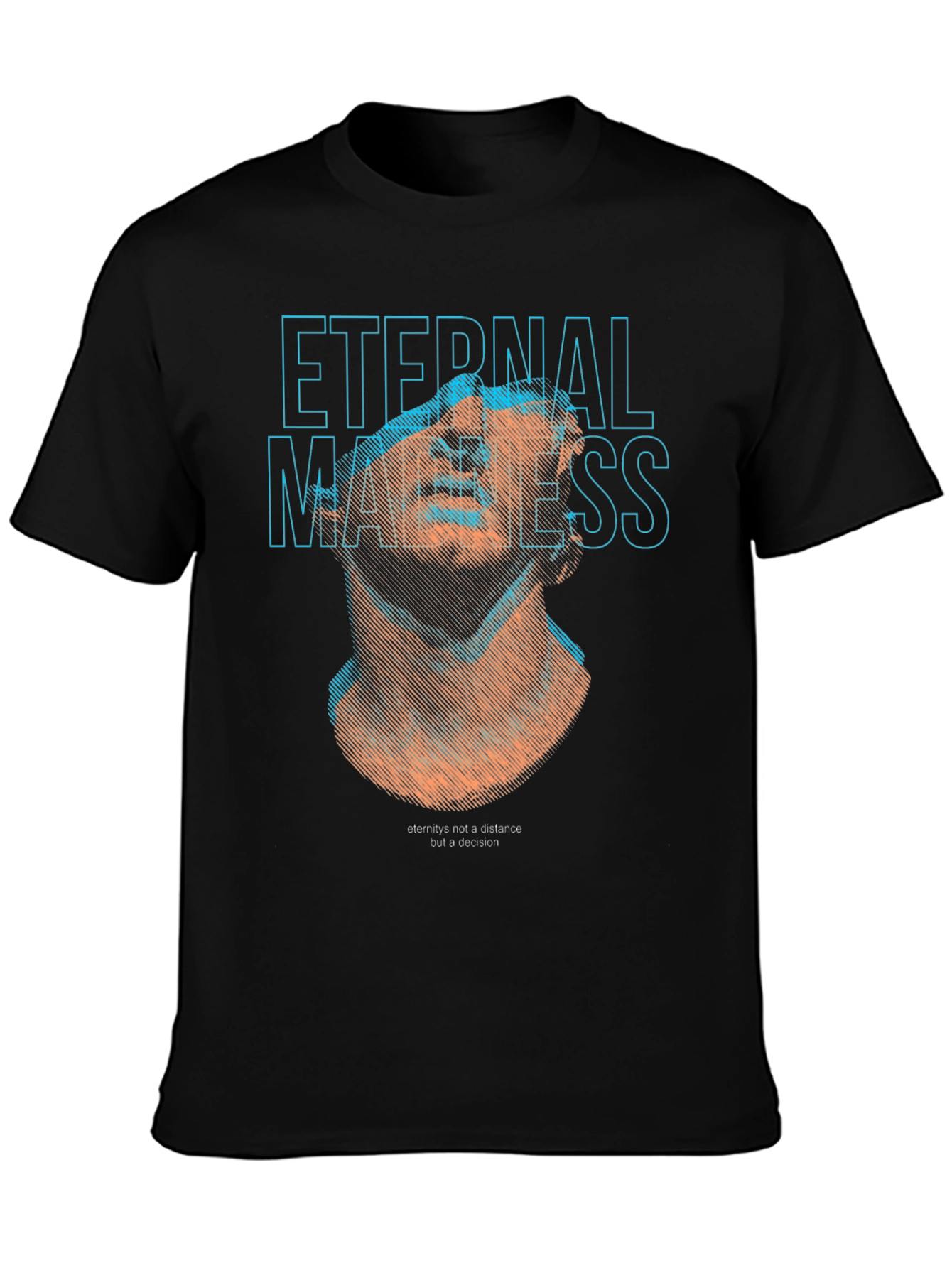 Eternal Madness Graphic Print Black T-Shirt
