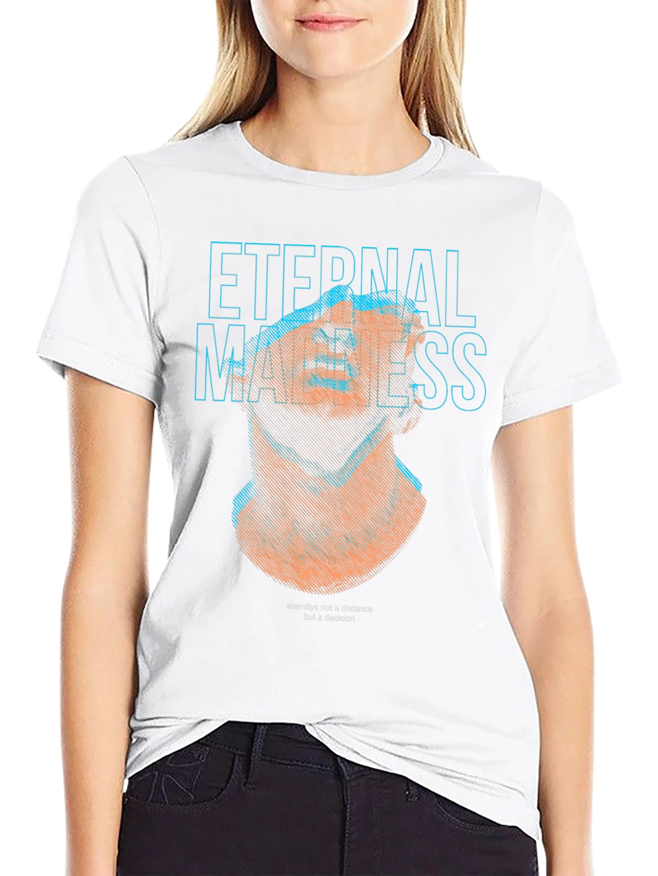 Eternal Madness Graphic Print Black T-Shirt