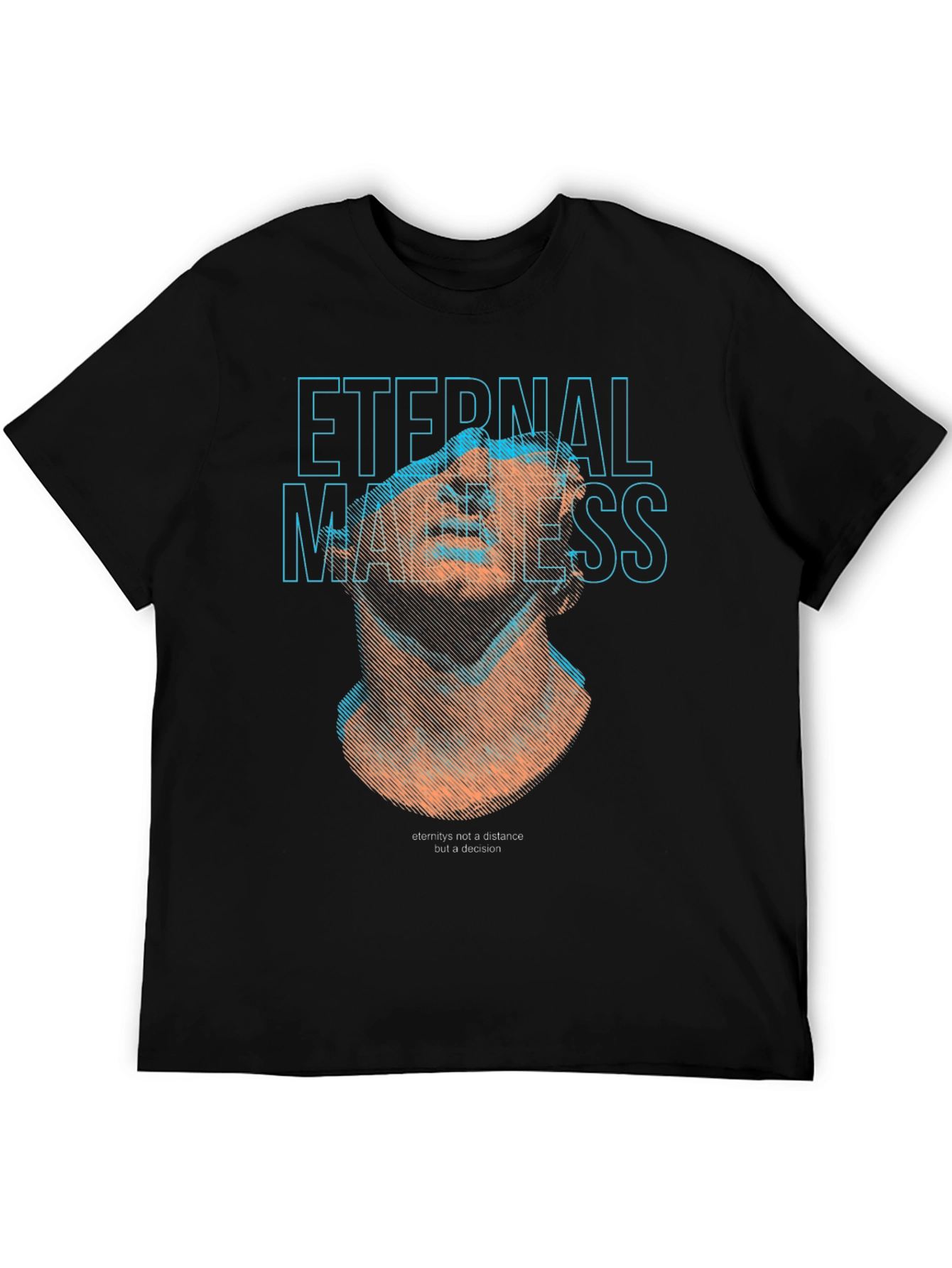 Eternal Madness Graphic Print Black T-Shirt
