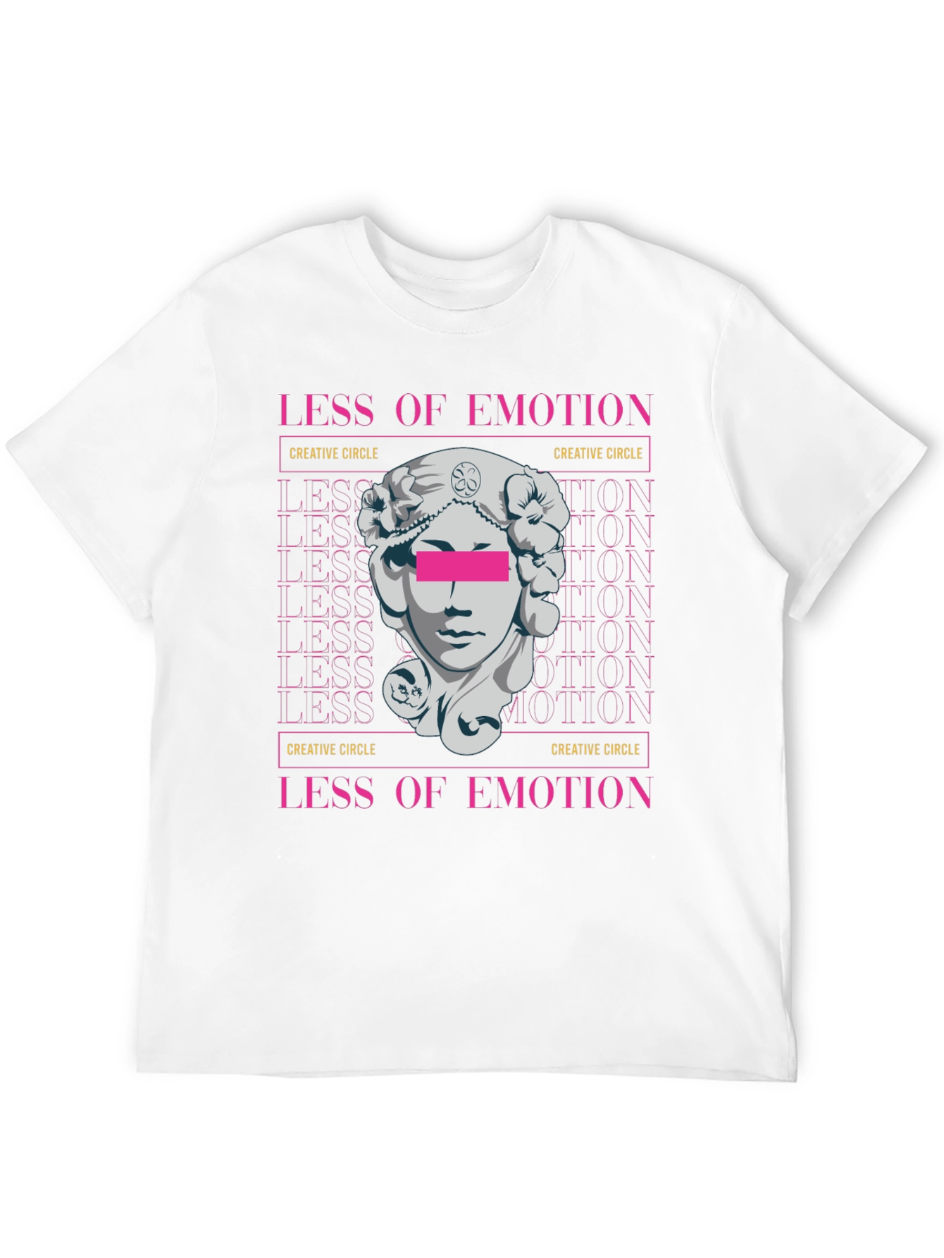 Less of Emotion Graphic Tee - Creative Circle Design