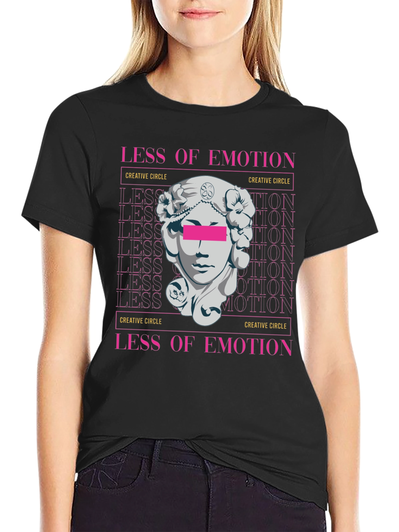 Less of Emotion Graphic Tee - Creative Circle Design