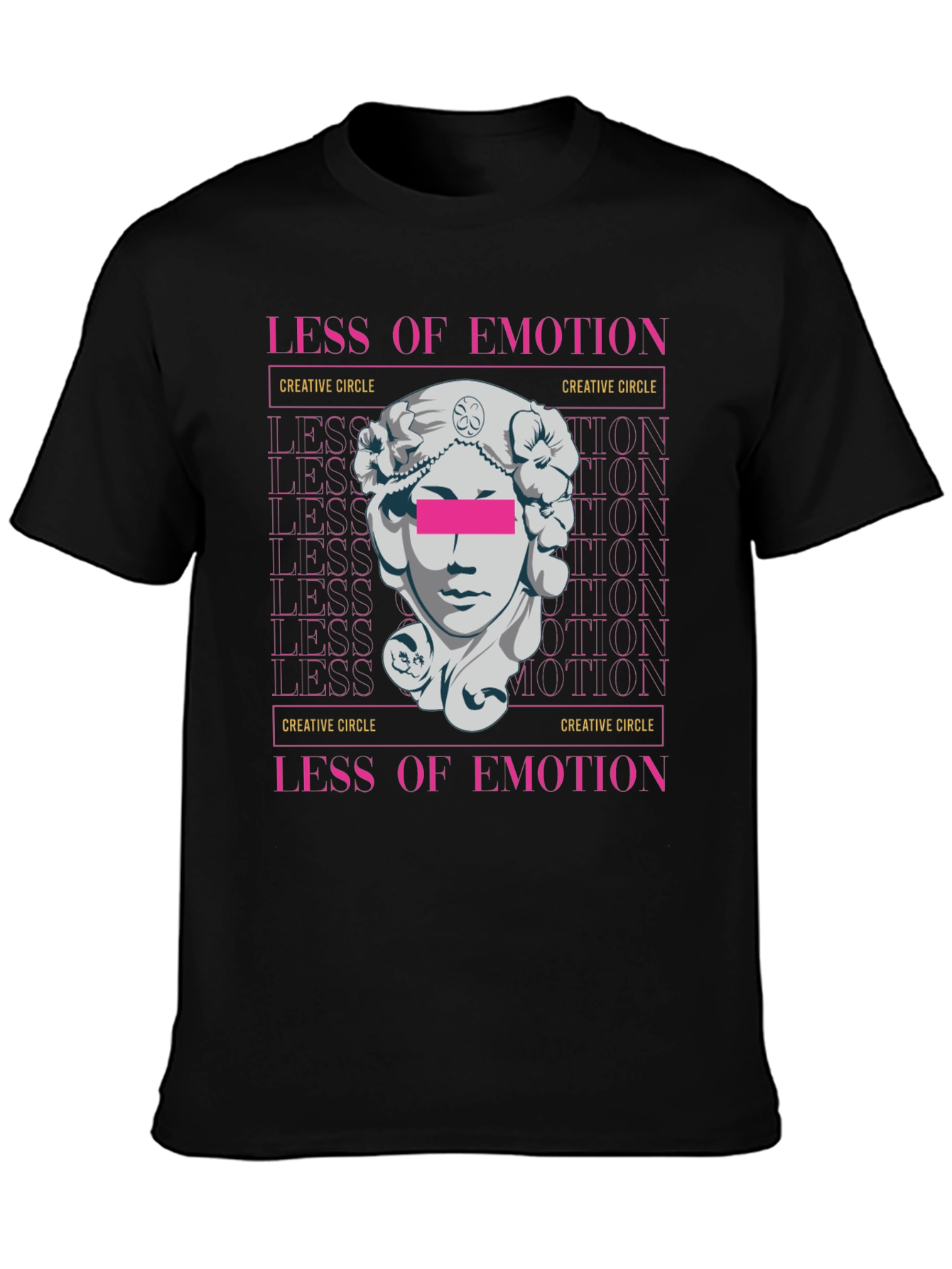 Less of Emotion Graphic Tee - Creative Circle Design
