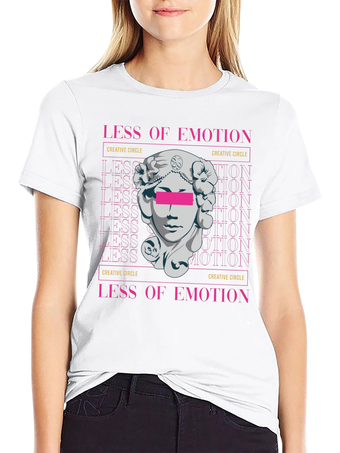 Less of Emotion Graphic Tee - Creative Circle Design