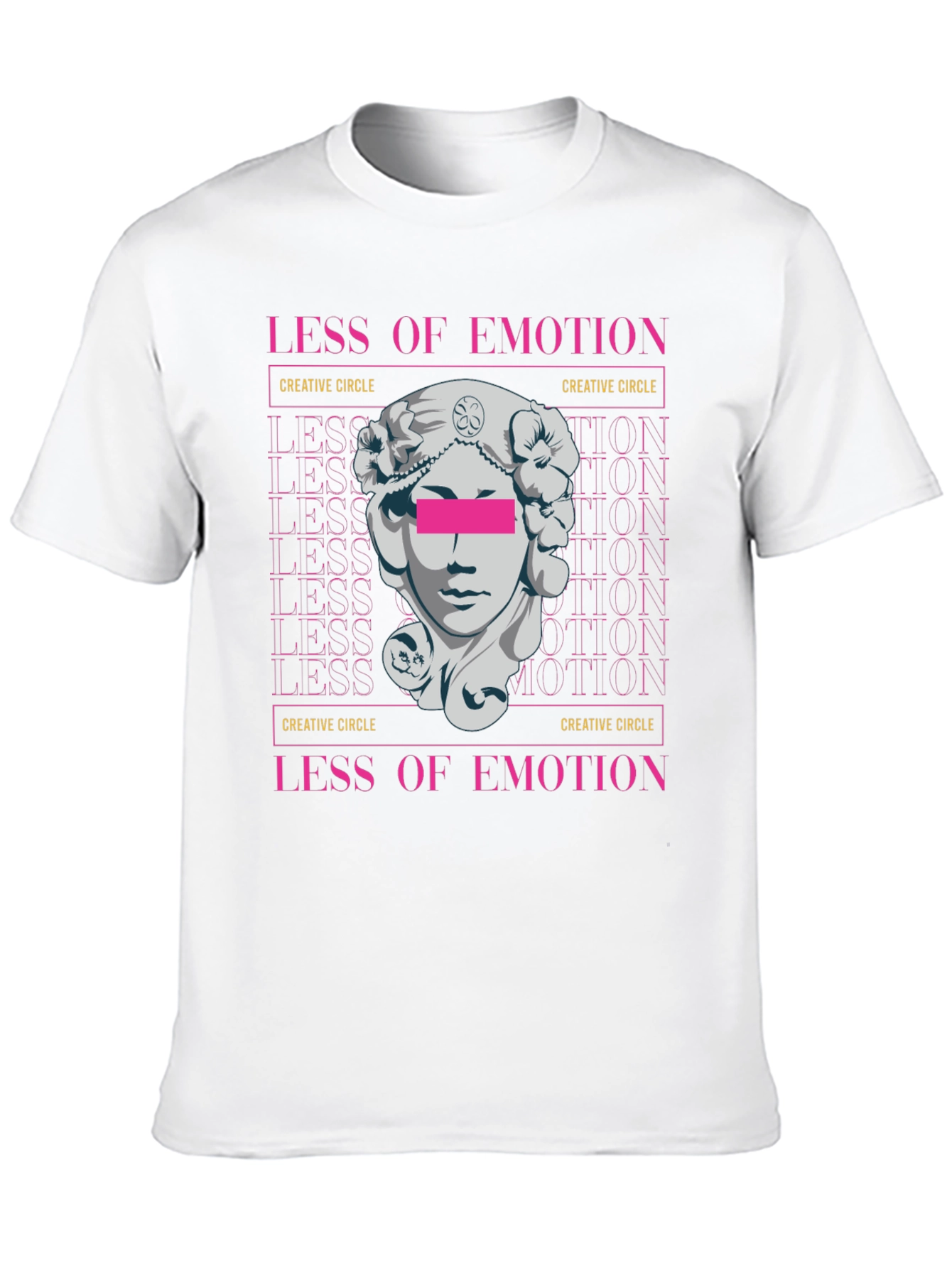 Less of Emotion Graphic Tee - Creative Circle Design