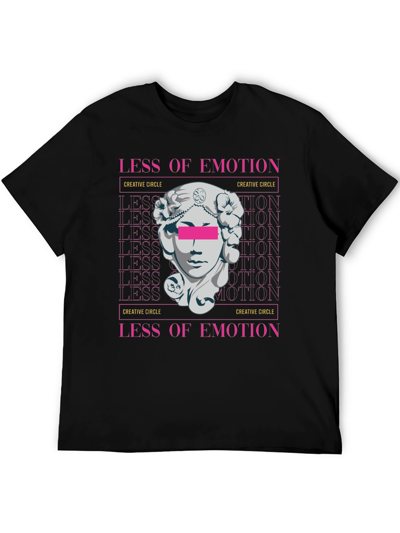 Less of Emotion Graphic Tee - Creative Circle Design