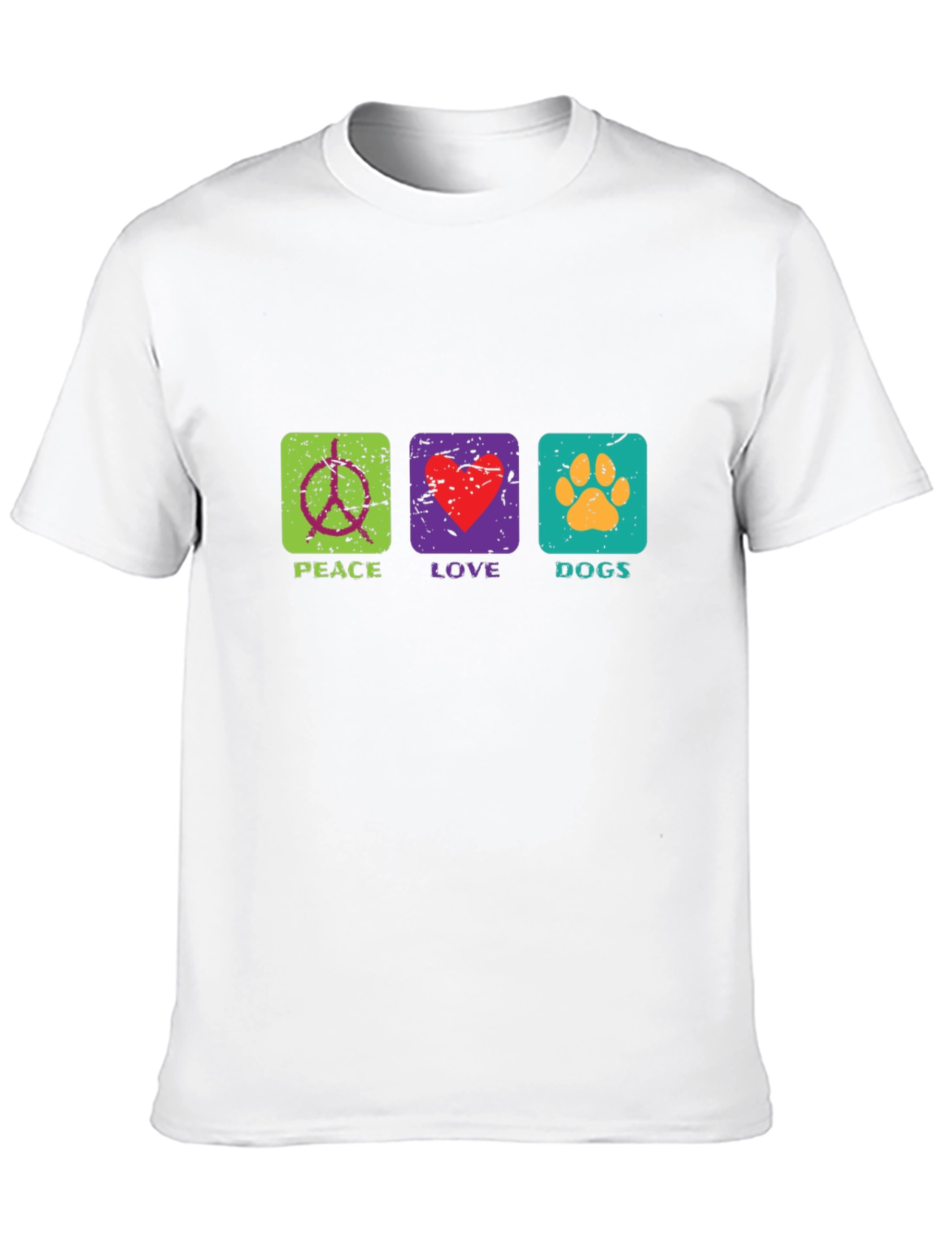 Peace Love Dogs T-Shirt Graphic Print