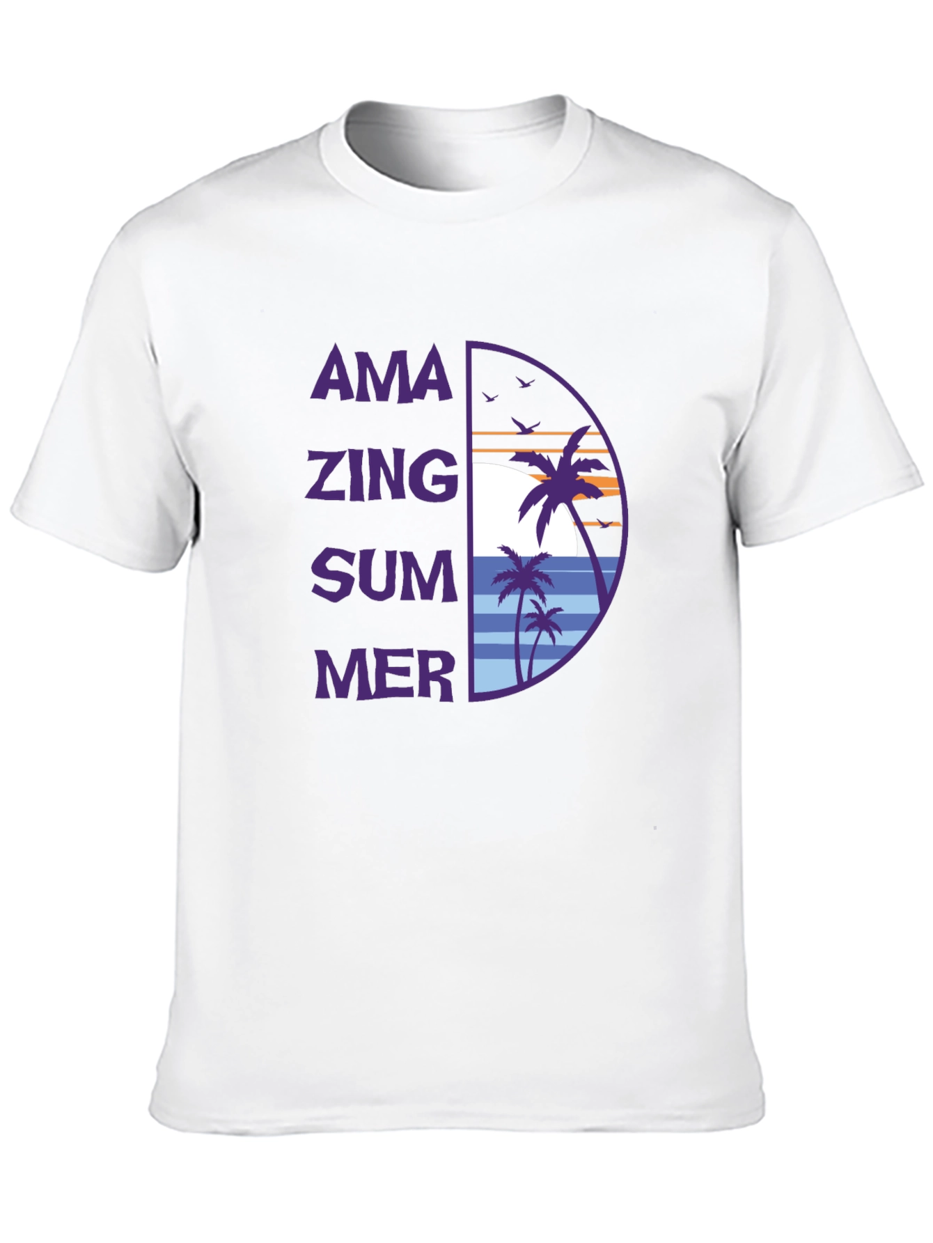Amazing Summer Graphic T-Shirt -  Tropical Beach Design