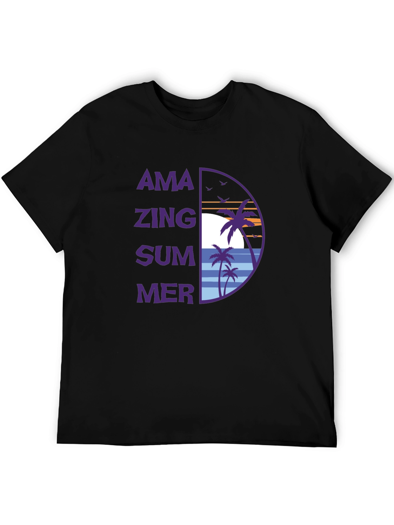 Amazing Summer Graphic T-Shirt -  Tropical Beach Design