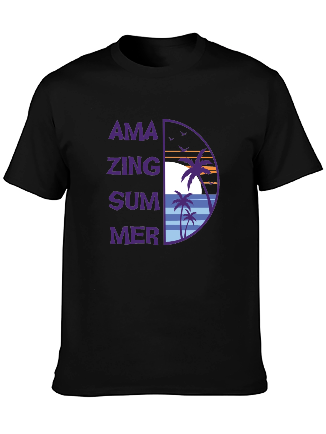 Amazing Summer Graphic T-Shirt -  Tropical Beach Design
