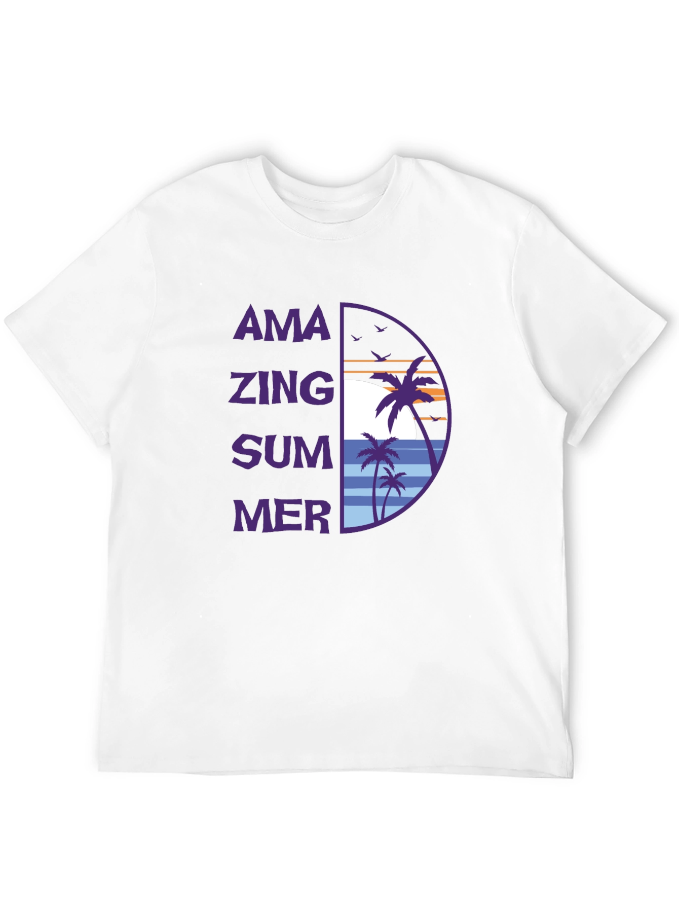 Amazing Summer Graphic T-Shirt -  Tropical Beach Design