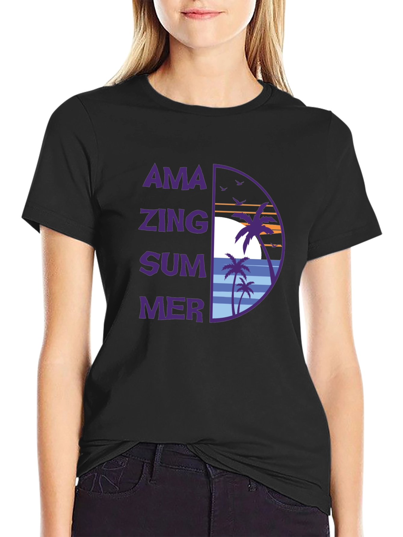 Amazing Summer Graphic T-Shirt -  Tropical Beach Design