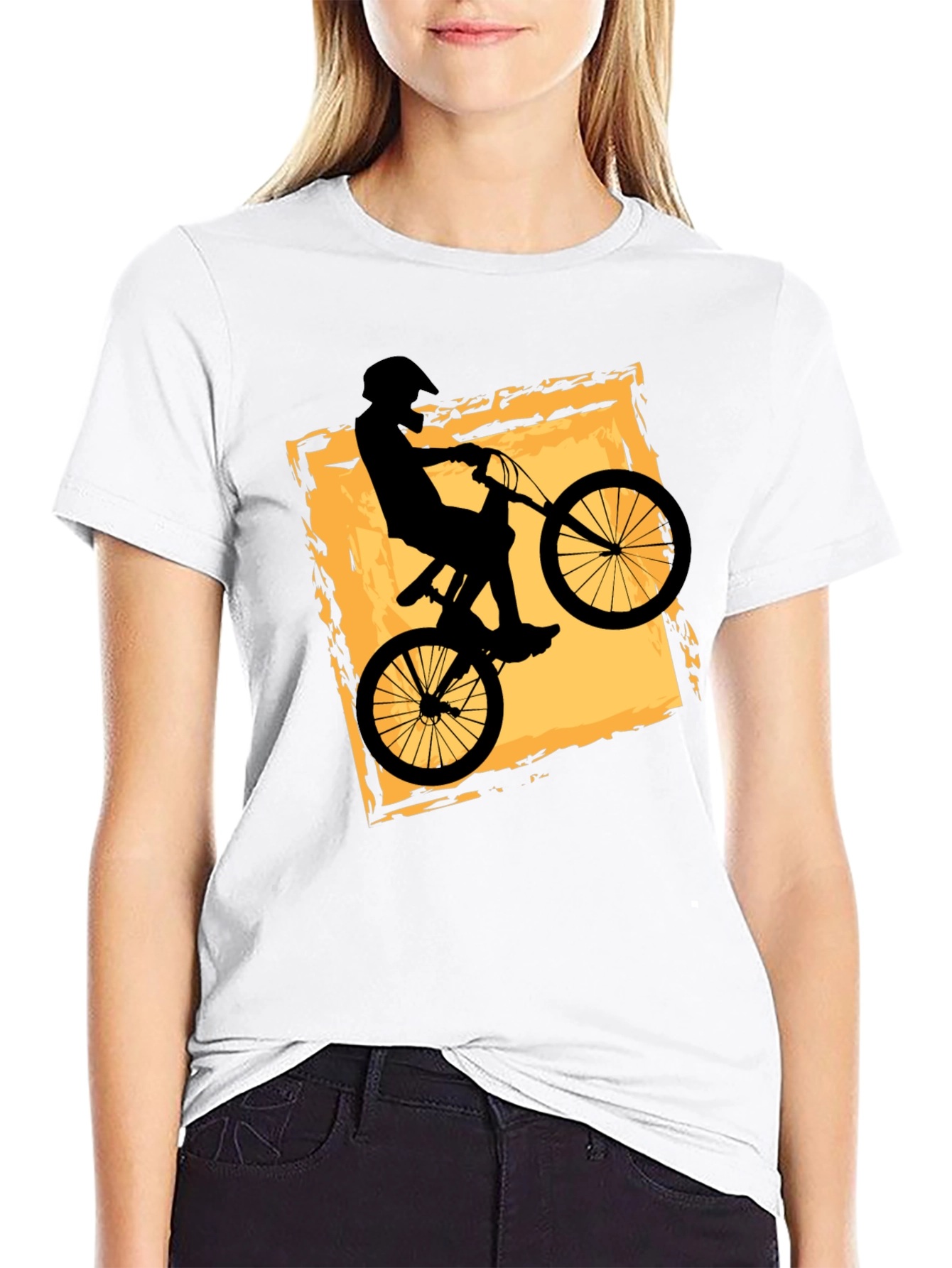 Mens Black BMX Bike Graphic T-Shirt