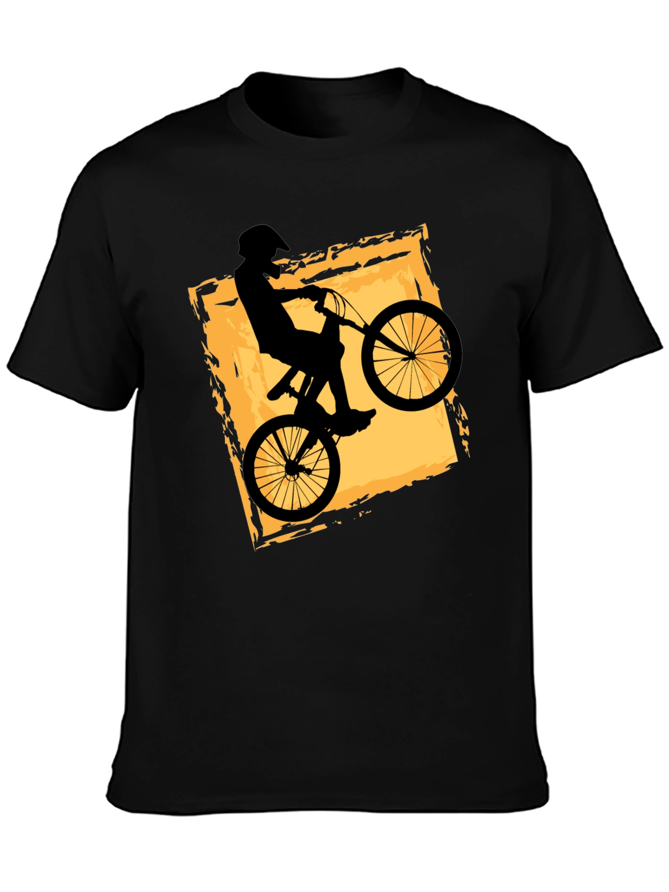 Mens Black BMX Bike Graphic T-Shirt