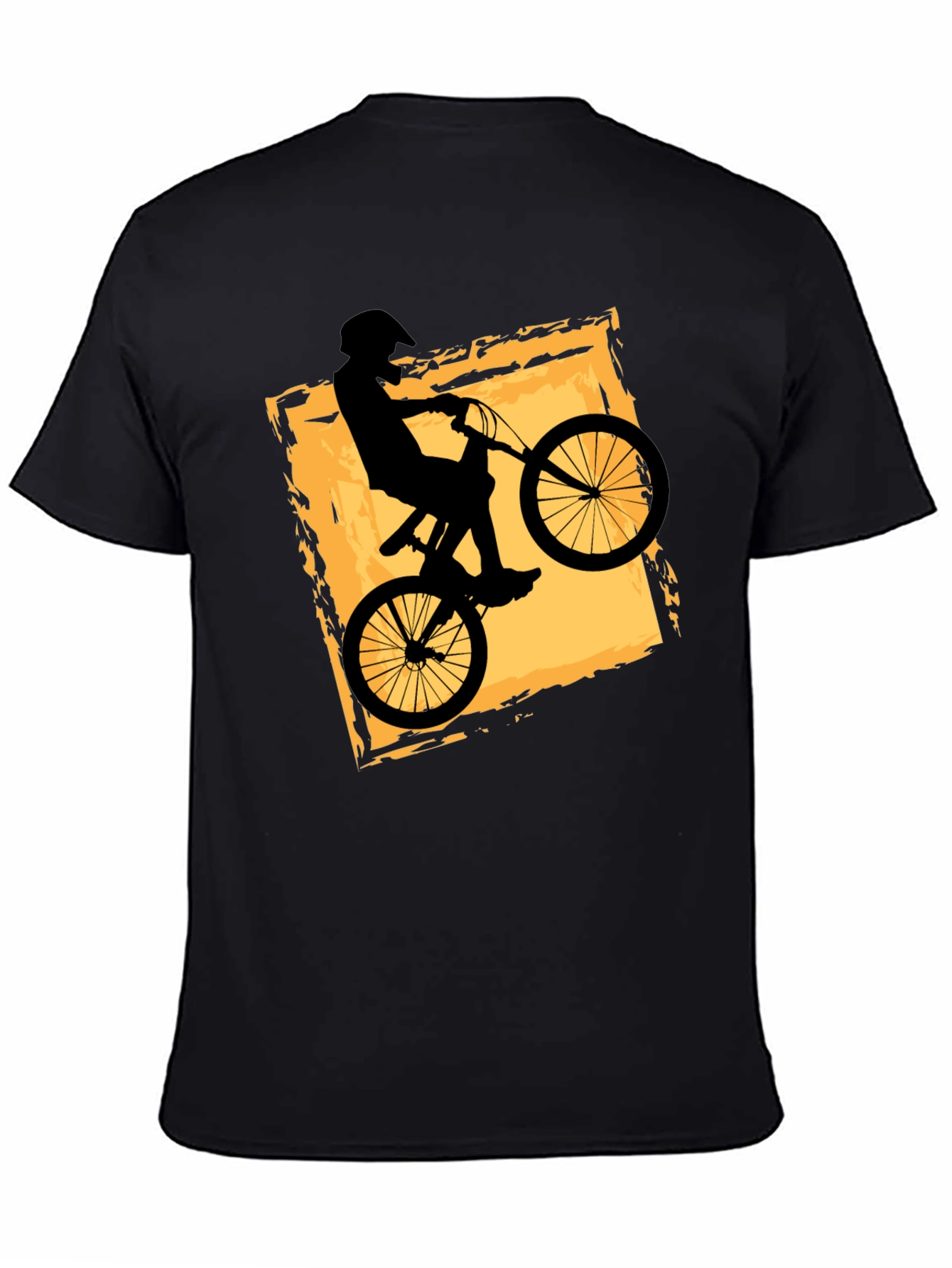 Mens Black BMX Bike Graphic T-Shirt