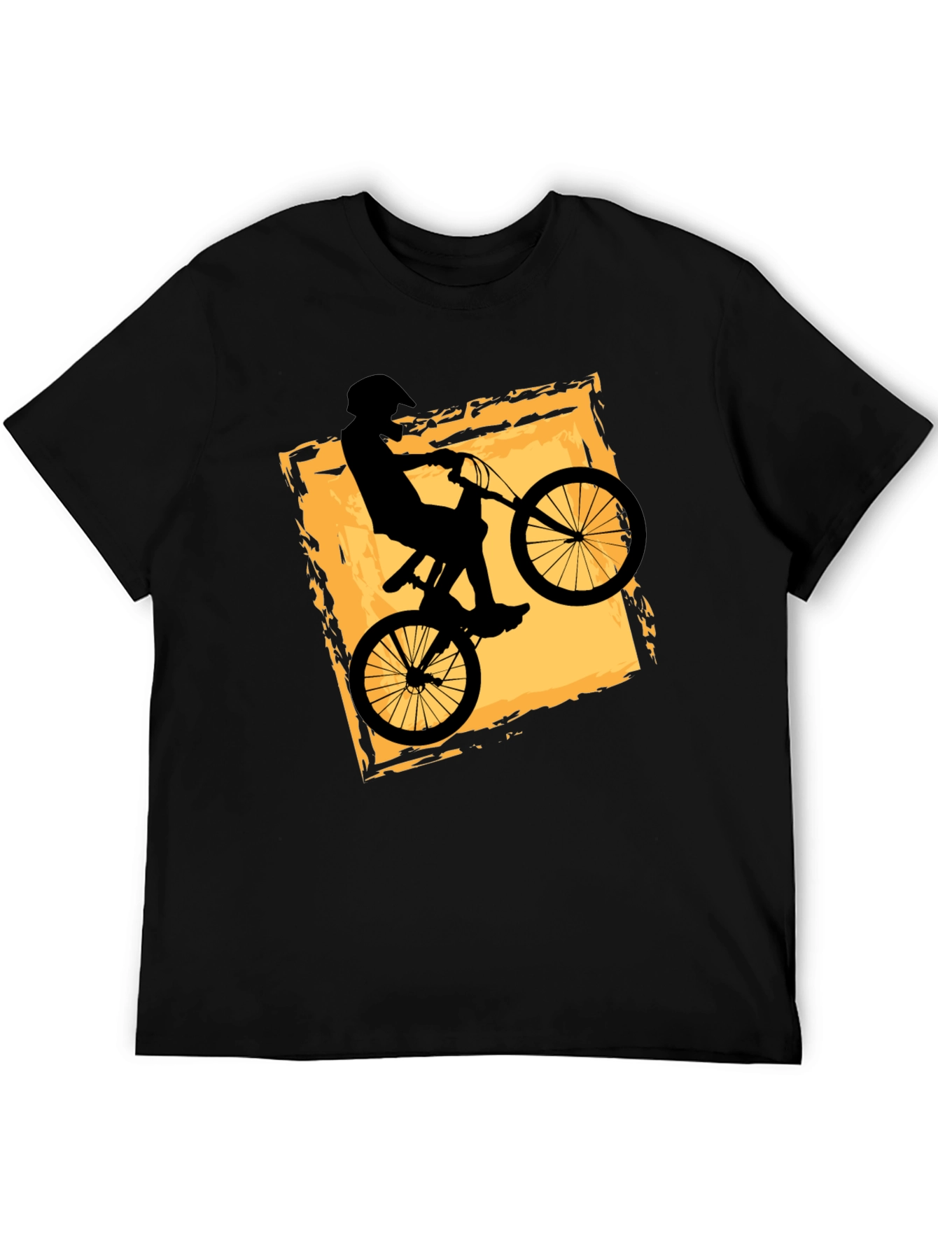Mens Black BMX Bike Graphic T-Shirt
