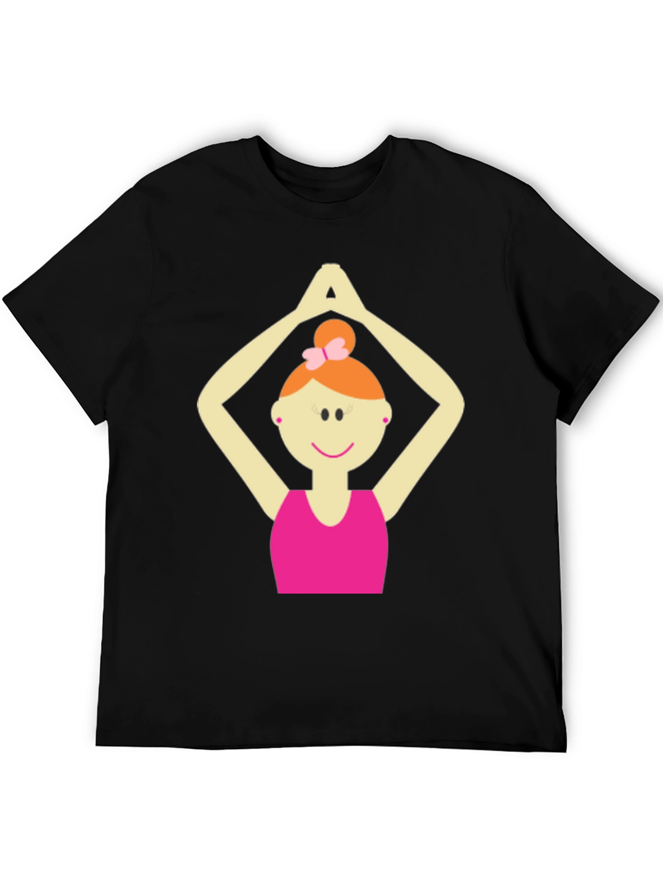 Yoga Girl Graphic Black T-Shirt