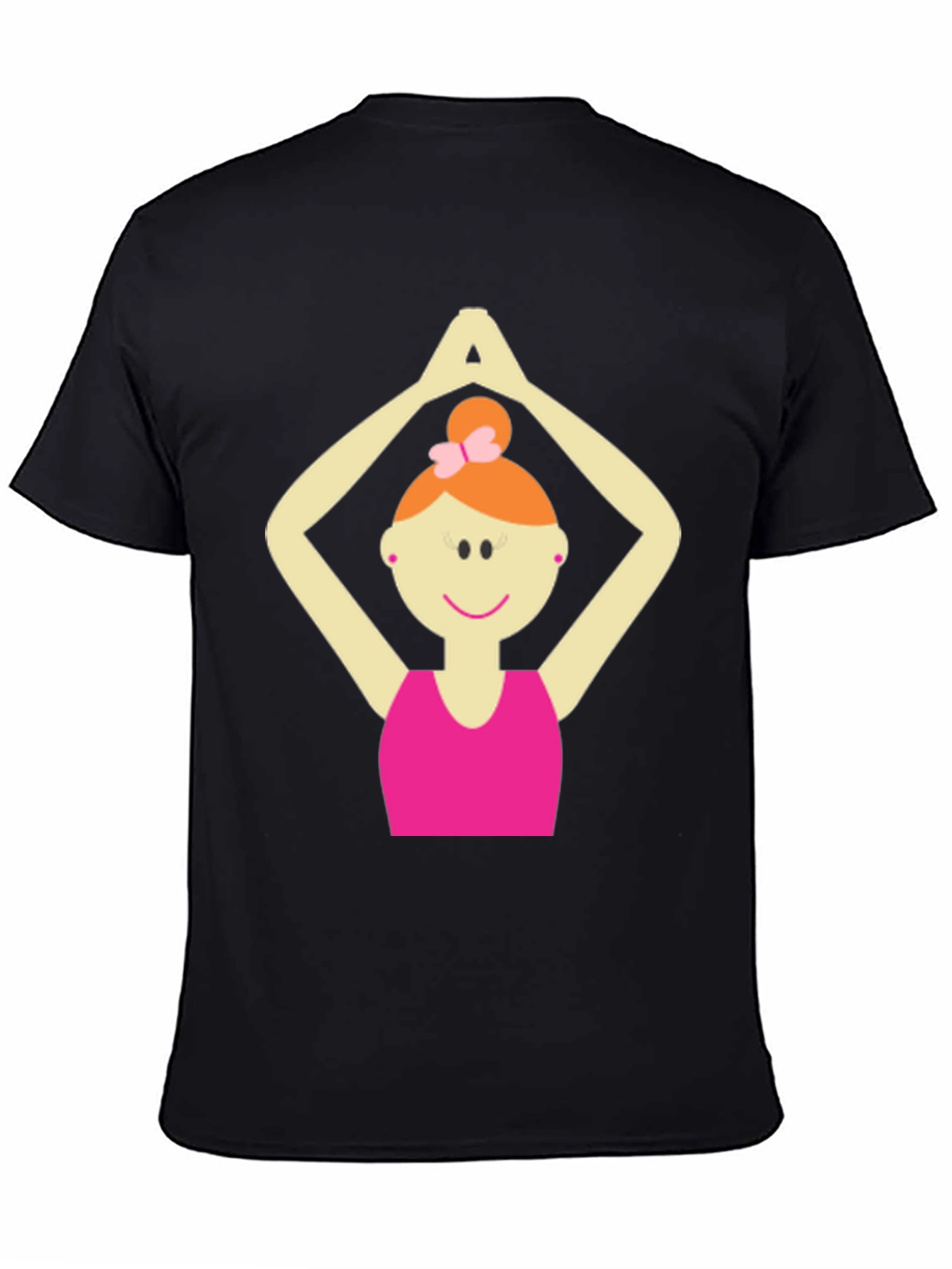 Yoga Girl Graphic Black T-Shirt