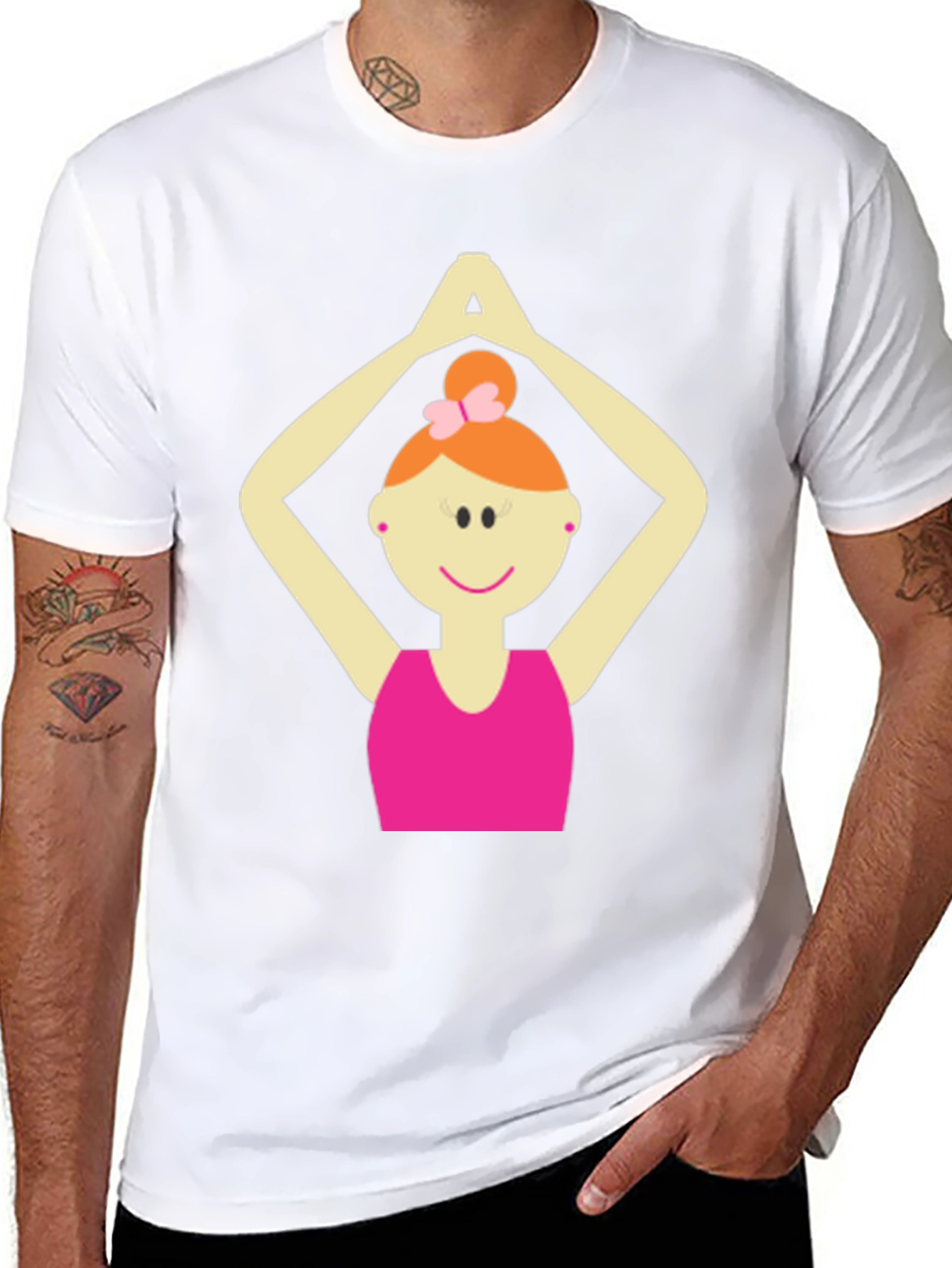 Yoga Girl Graphic Black T-Shirt